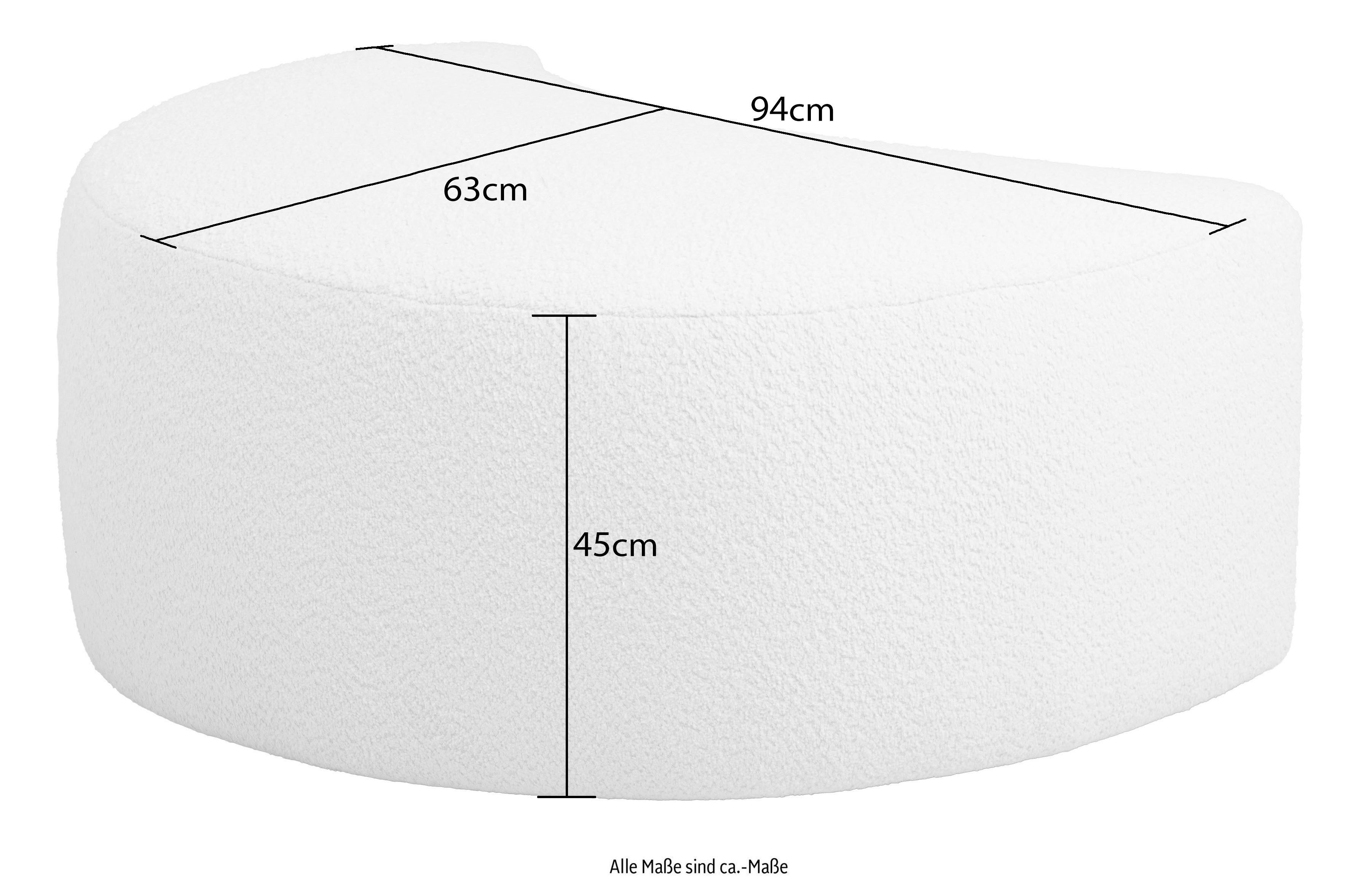 LeGer Home by Lena Gercke XXL-Sessel ISALIE, Rundsessel mit Hocker, Lesesessel, Loveseat, Big-Sessel (Set), trendige Stoffe, 3 Zierkissen, große Sitzfläche, Cord, Samt, Bouclé