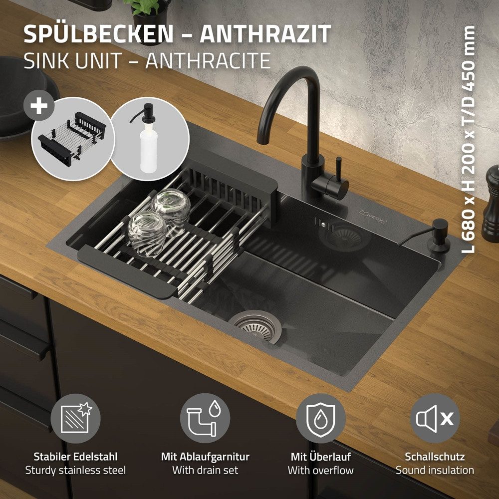 ML-DESIGN Küchenspüle Spülbecken aus Edelstahl, mit günstig online kaufen