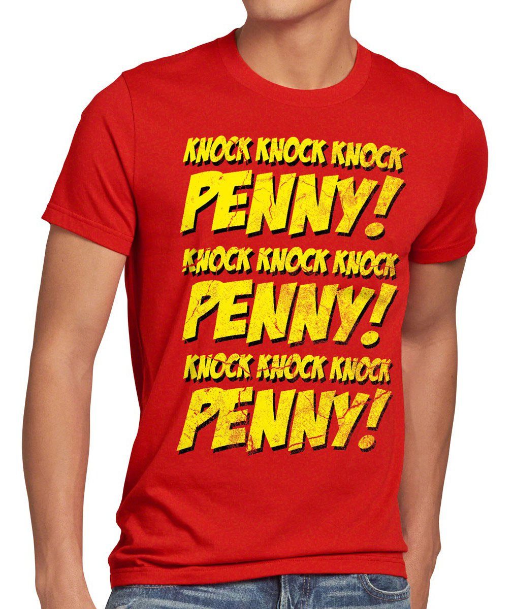 style3 Print-Shirt Herren T-Shirt Penny knock big bang sheldon College theory cooper leonard comic rot