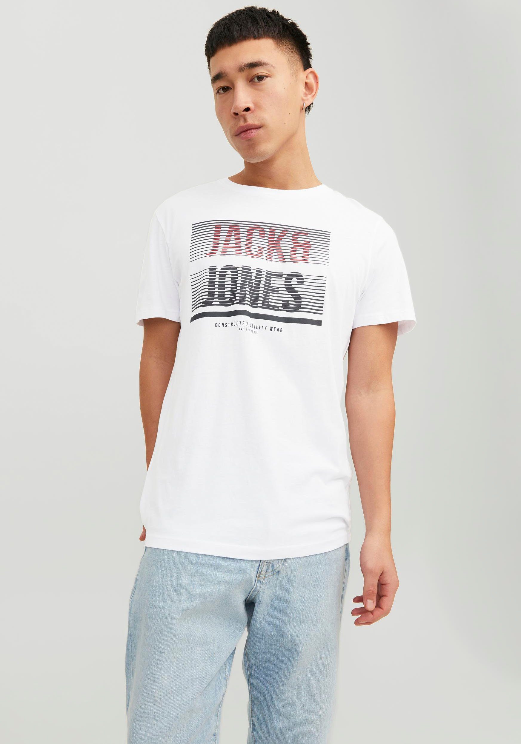 Jack & Jones Kurzarmshirt JJBRIX TEE SS CREW NECK White | T-Shirts