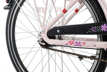 Almrausch Kinderfahrrad Zucker 7 24 Wave, 7 Gang Shimano Nexus 7 Rücktritt Schaltwerk, Nabenschaltung Rücktritt, Jugendfahrrad 24 Zoll violett/rosa