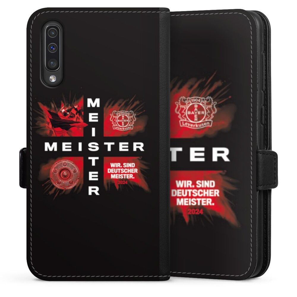 DeinDesign Handyhülle Bayer 04 Leverkusen Meister Offizielles Lizenzprodukt, Samsung Galaxy A30s Hülle Handy Flip Case Wallet Cover