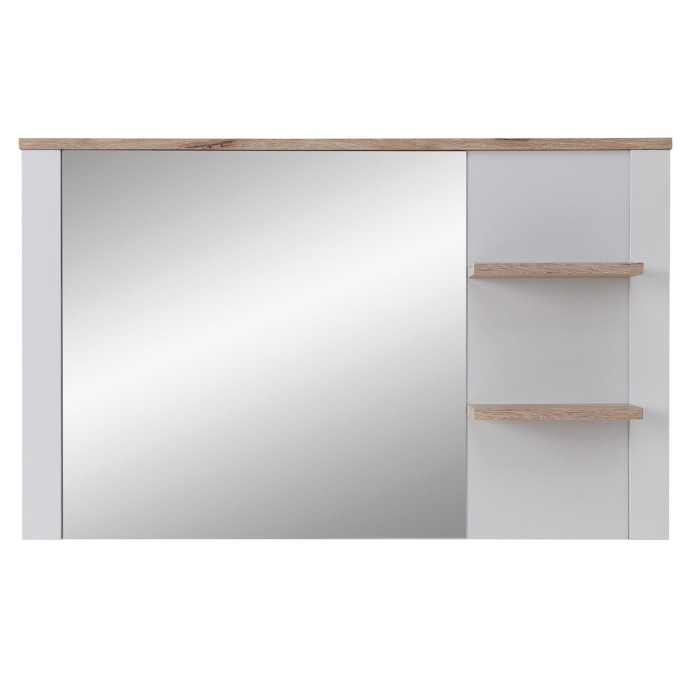 Wandspiegel mit matt DEVON-36, grau cm Garderobe 130 Landhausstil Flur mit Lomadox Eiche Ablagen