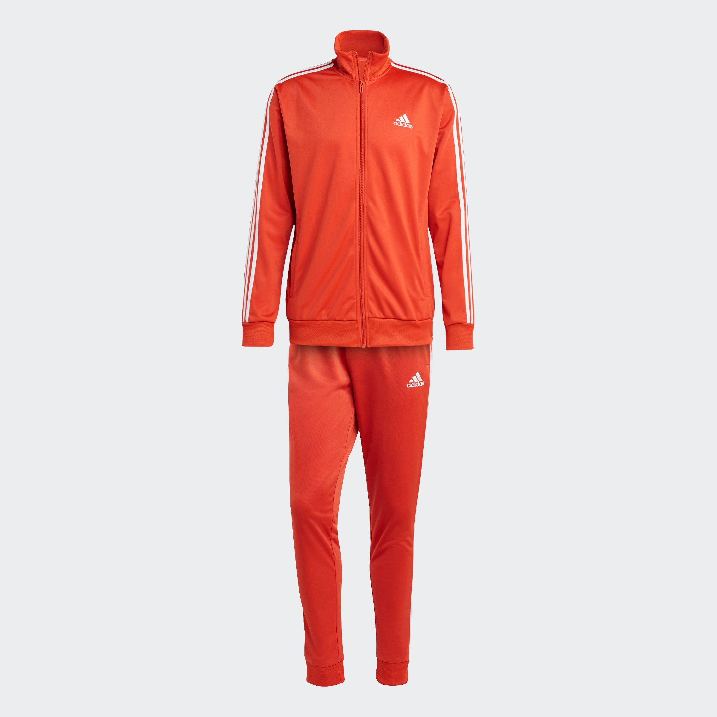 BASIC Sportswear Preloved Trainingsanzug TRICOT 3-STREIFEN Red (2-tlg) adidas