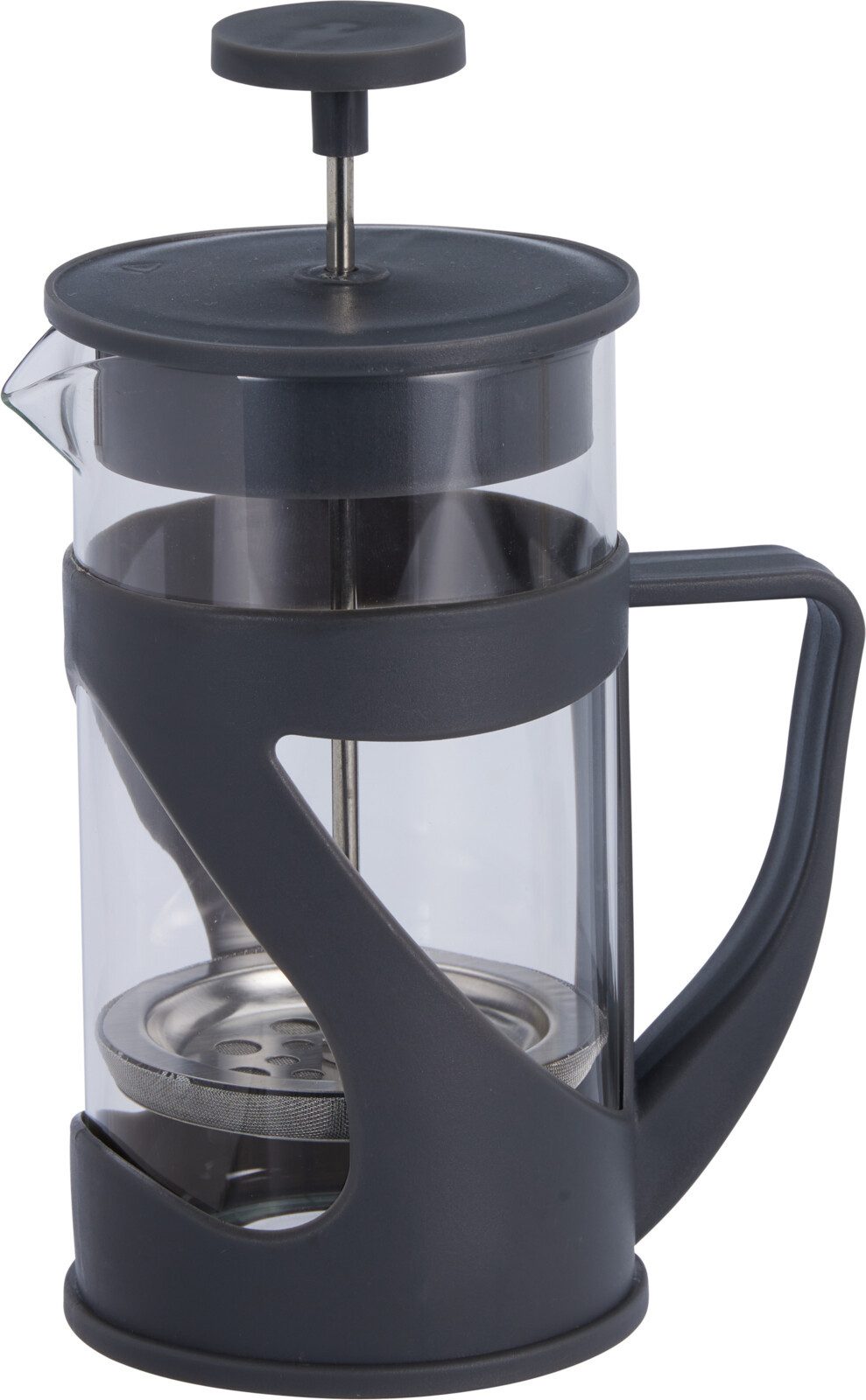 Koopman Kaffeebereiter Kaffeepresse French Press Kaffeekanne Glaskanne 19x9cm 600ml, 0,6l Kaffeekanne, Glas, handlich, Kunststoff, Ziehkaffee, Kaffee