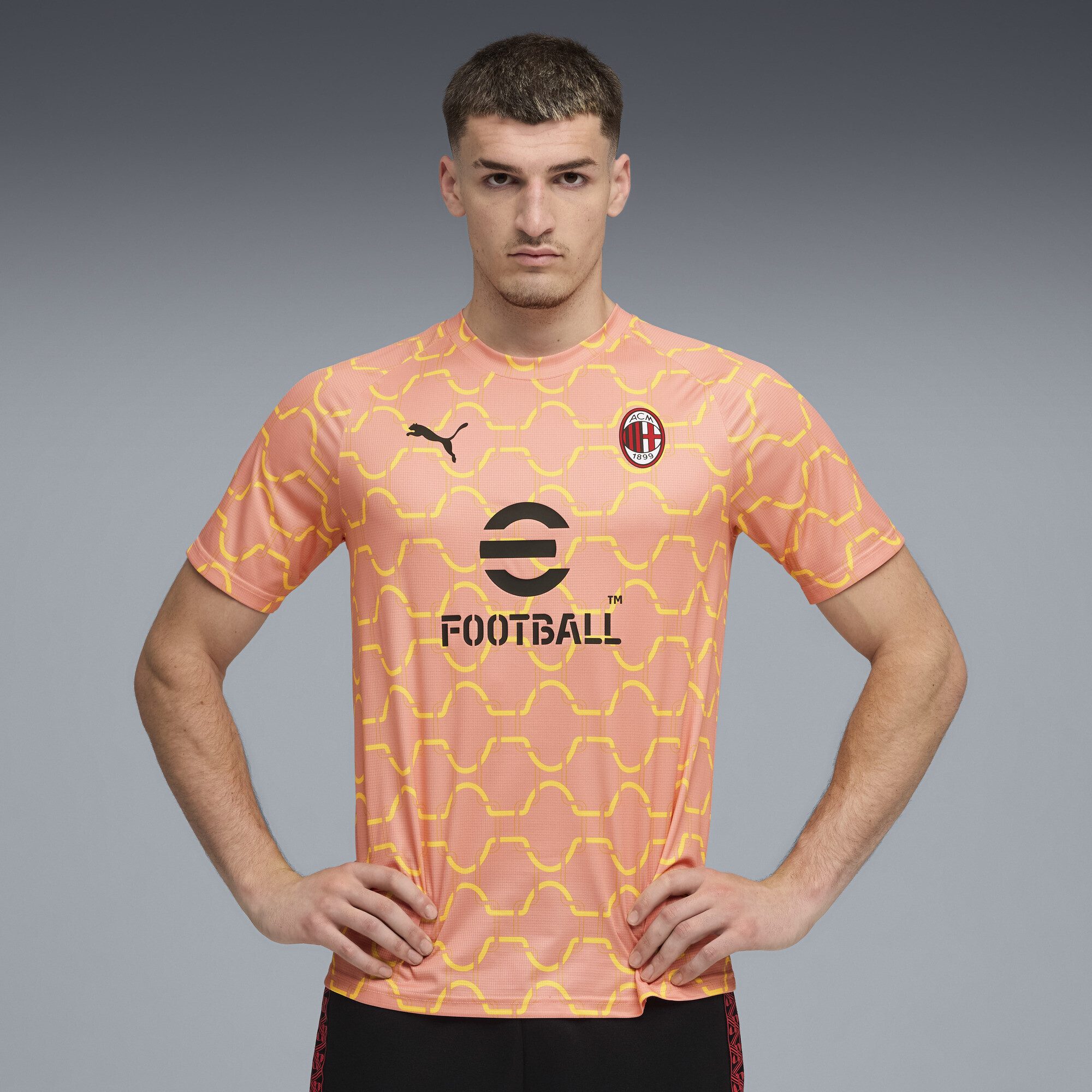 PUMA Trainingsshirt AC Milan Aufwärmtrikot Herren