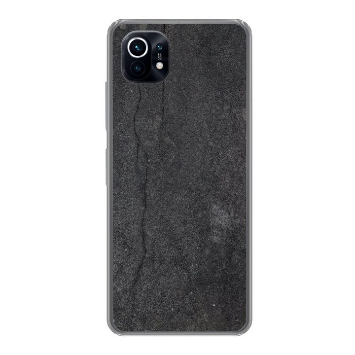 MuchoWow Handyhülle Beton - Schwarz - Grau - Rustikal - Industriell Phone Case Handyhülle Xiaomi Mi 11 Silikon Schutzhülle