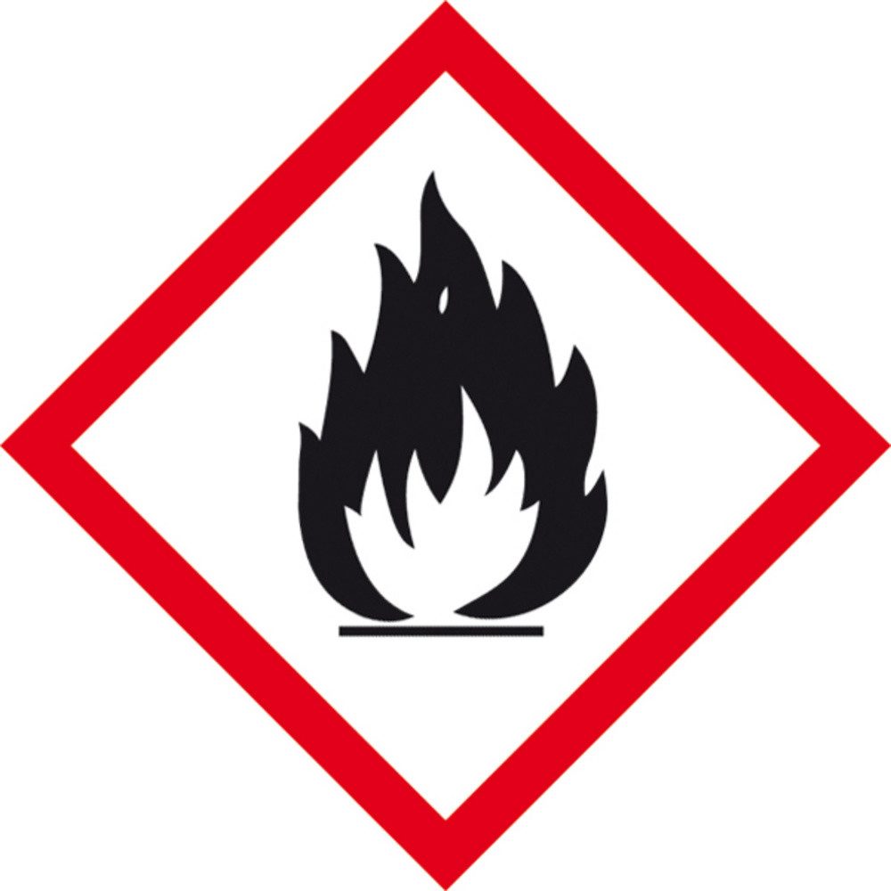 Hinweisschild SafetyMarking 21.B1013 GHS-Gefahrenpiktogramm 02 Flamme Folie selbstkl