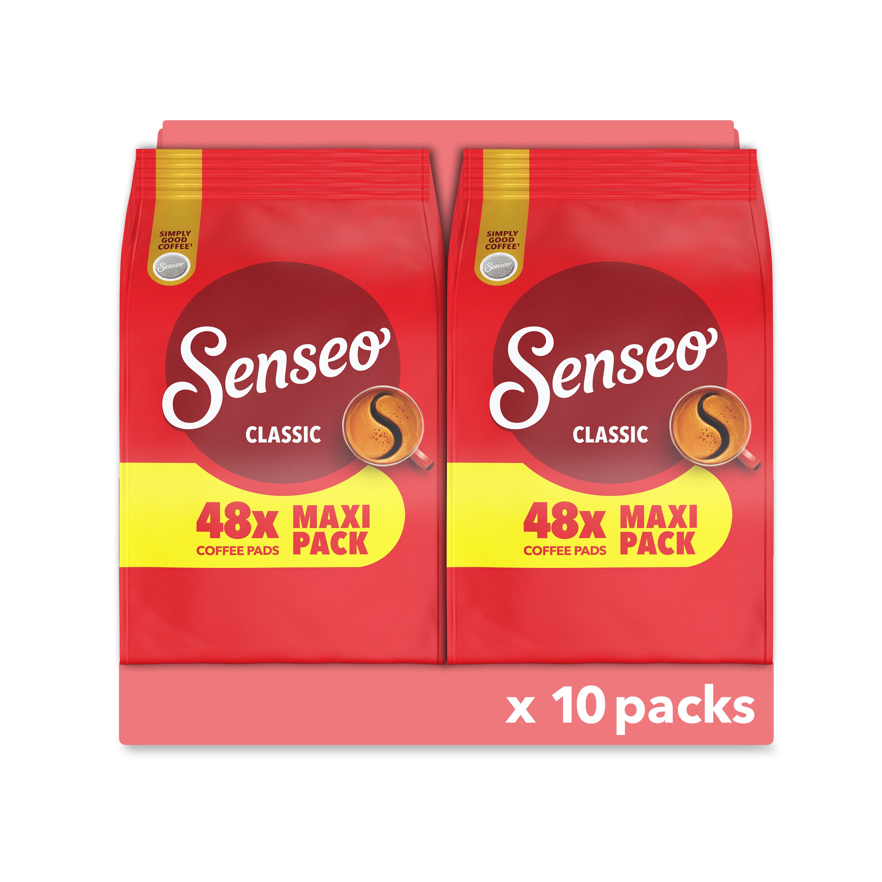Senseo Kaffee Pads Classic Senseopads Kaffeepads 10 x 48 = 480 Getränke, (Packung, 10er Pack)
