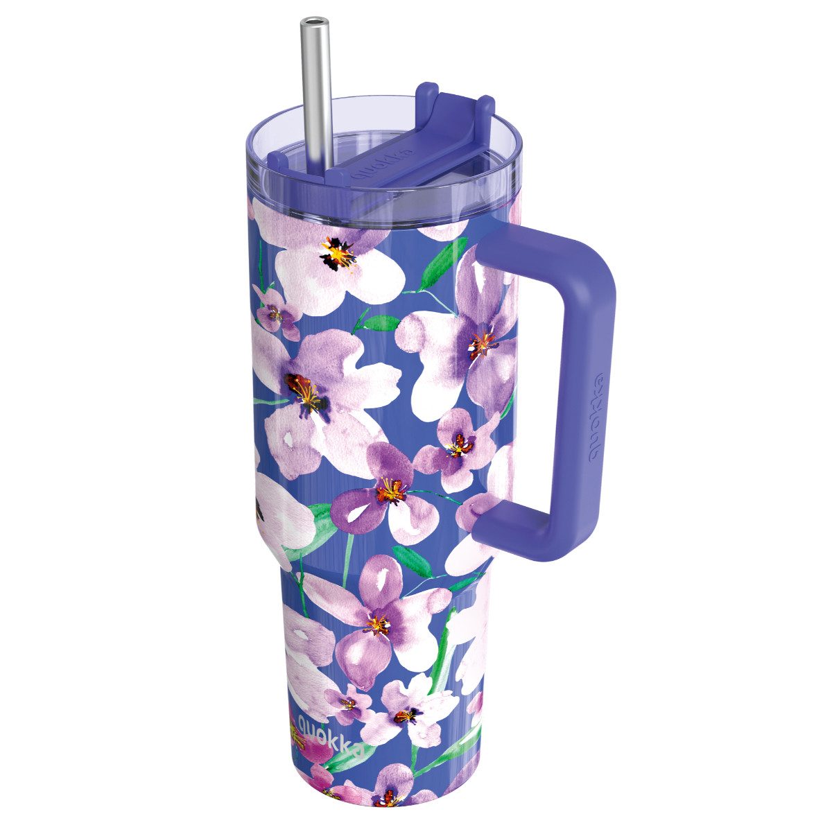 Quokkabottle Trinkflasche - Isolierte Edelstahl-Trinkflasche mit Griff und Strohhalm, doppelwandig und ergonomisch