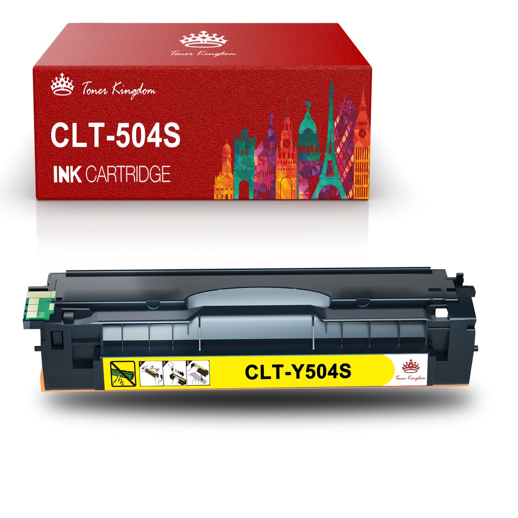 Toner Kingdom Tonerpatrone ersetzt für SAMSUNG CLT-504S ELS CLT-P504C 504, (Xpress SL-C1810W SL-C1860FW, 1-St), CLP-415 CLP-415N CLP-415NW CLP-470 CLP-475