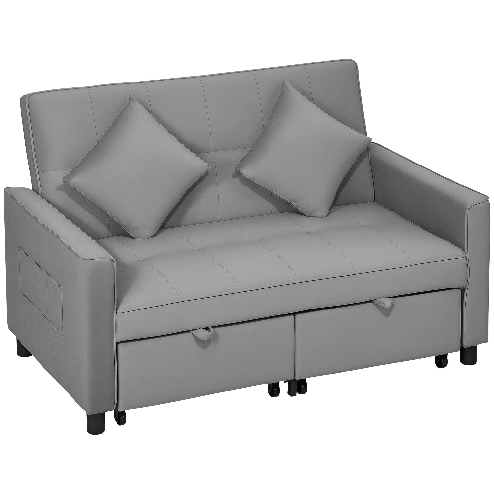 HOMCOM Schlafsofa 4-in-1 Sofa, Verstellbare Couch, Sofabett 1 Teile, für Wo günstig online kaufen