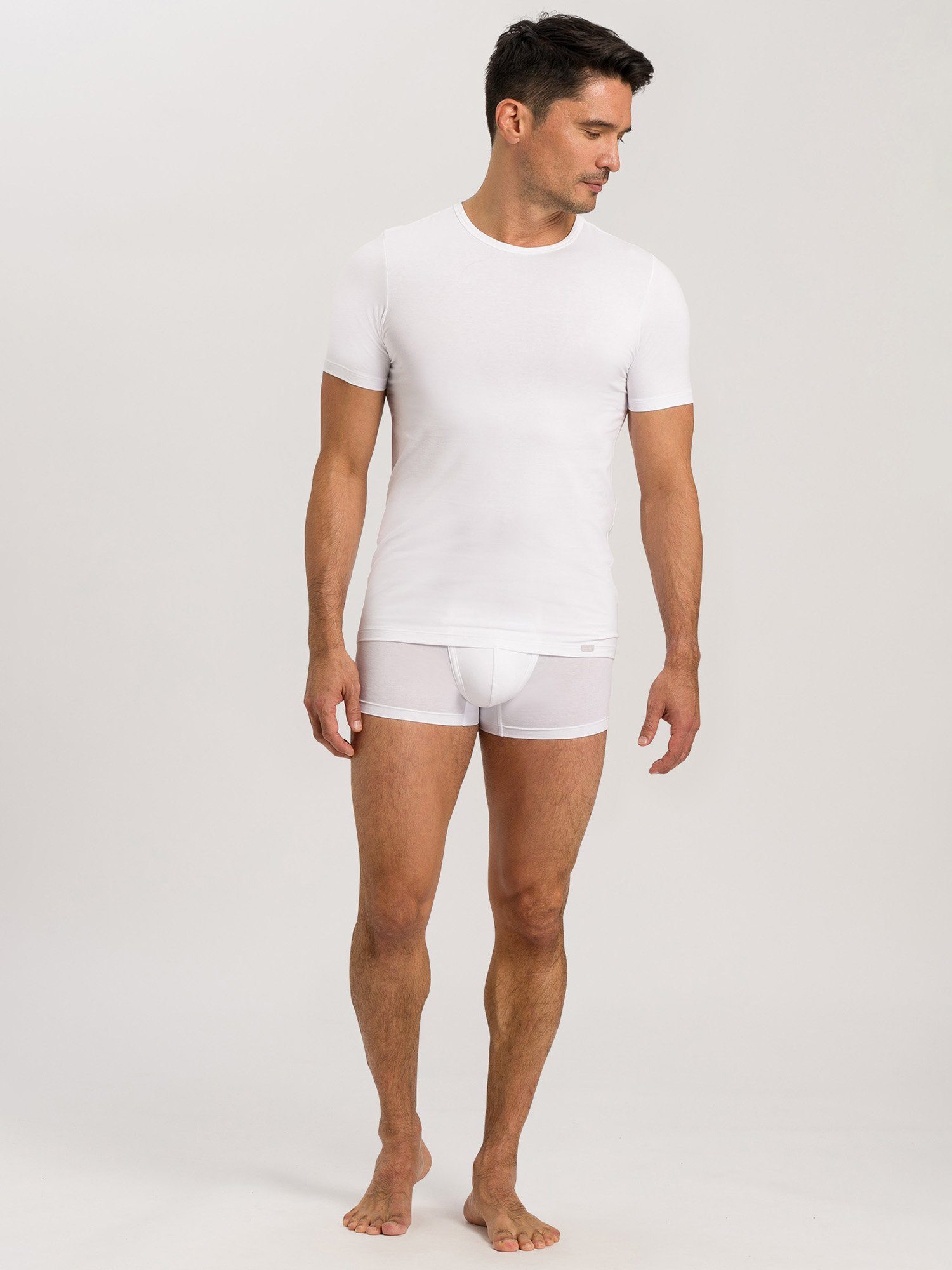 (2-tlg) white Cotton Hanro T-Shirt Essentials