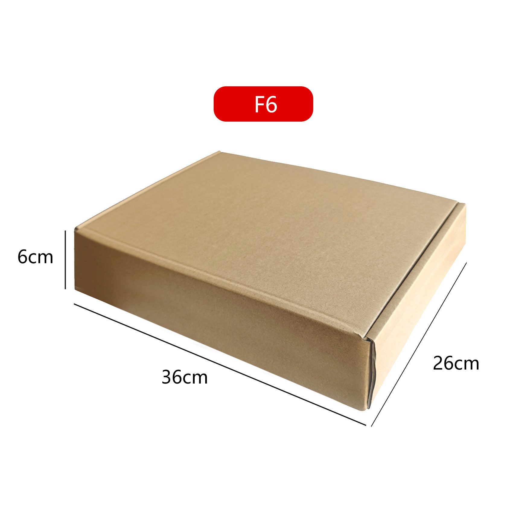 PACIEA Karton Großer flacher Karton 360x260x60mm - Für A3-Dokumente, Poster & Bilder