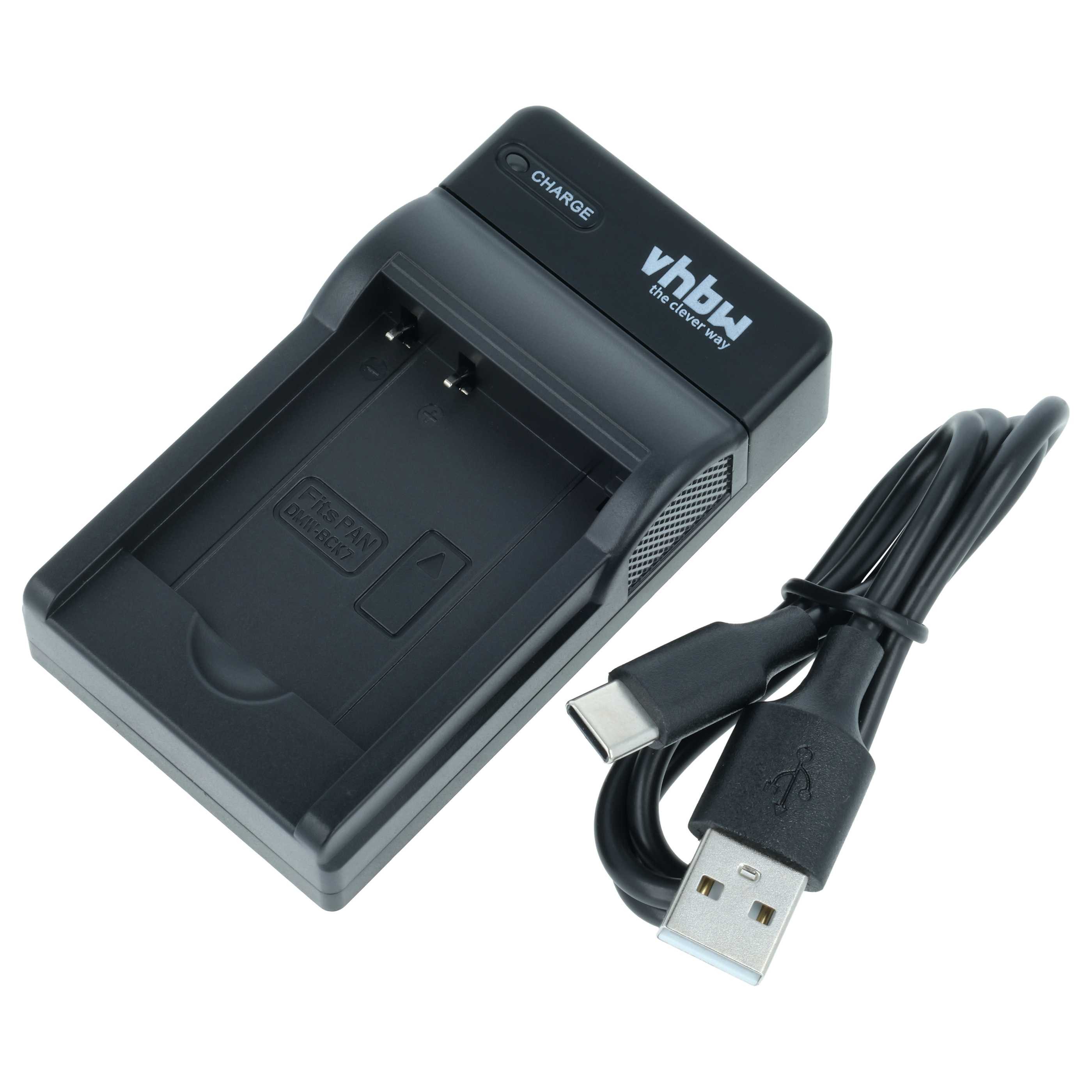 vhbw passend für Panasonic Lumix DMC-S1S, DMC-S1N, DMC-S1PA, DMC-S1K, DMC-S Kamera-Ladegerät (Ladestation zum Laden eines Akkus an jeder USB-Buchse z.B. am PC)
