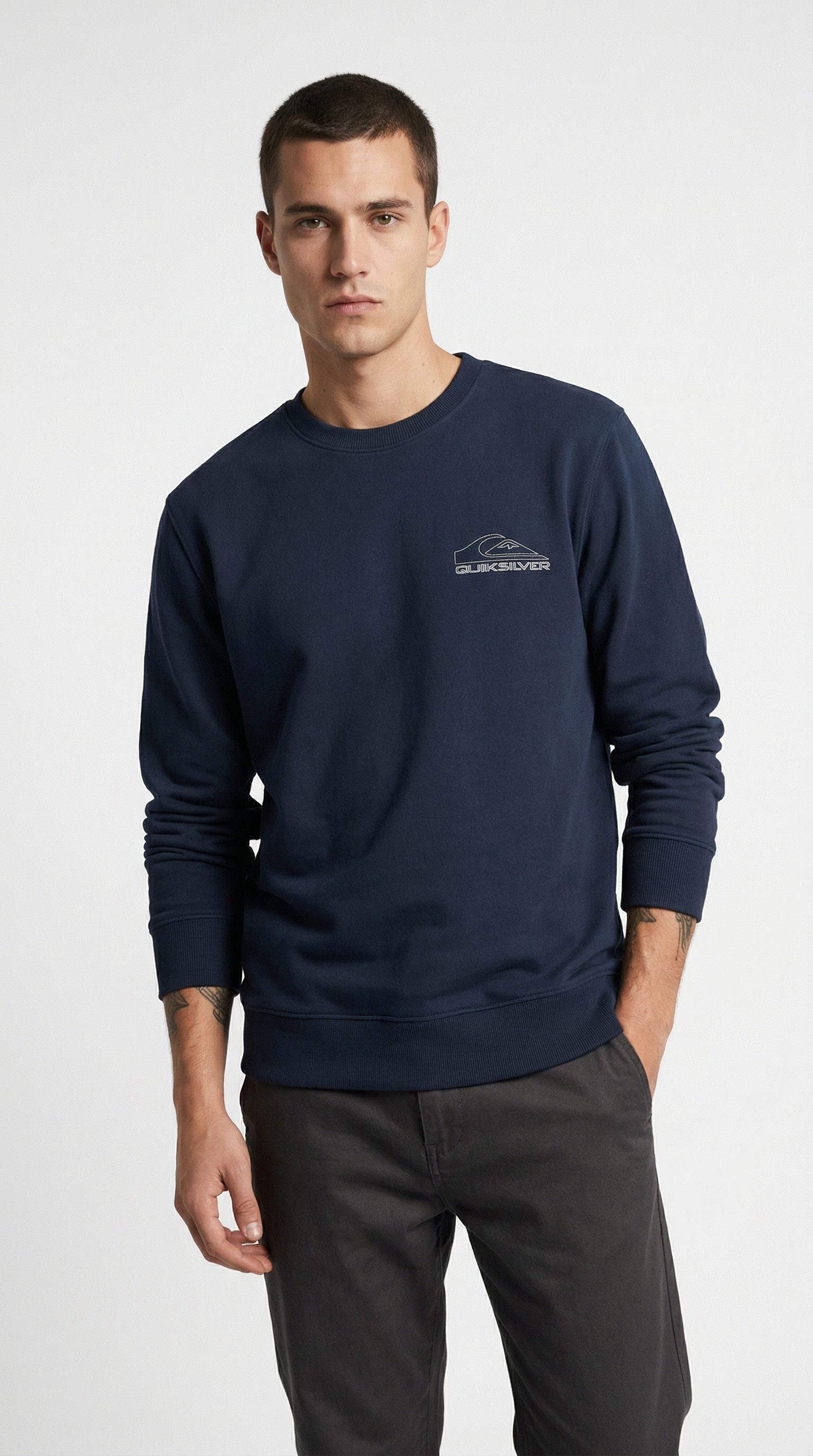Quiksilver Sweatshirt BASIC GRAPHIC CREW sportlicher Stil, vielseitig einsetzbar
