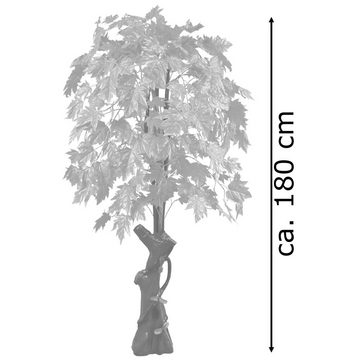 Kunstbaum Ahorn Ahornbaum Kunstbaum Künstliche Pflanze Rote Blätter 180 cm, Decovego