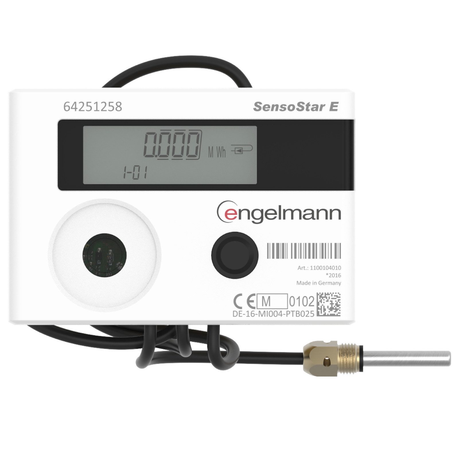ZAEHLER.de Energiekostenmessgerät Engelmann Sensostar E Qp 0,6 1,5 & 2,5 m3/h Wärmemengenzähler 110 130, Basis-Modell ohne Funk, Eichung aus laufendem Jahr