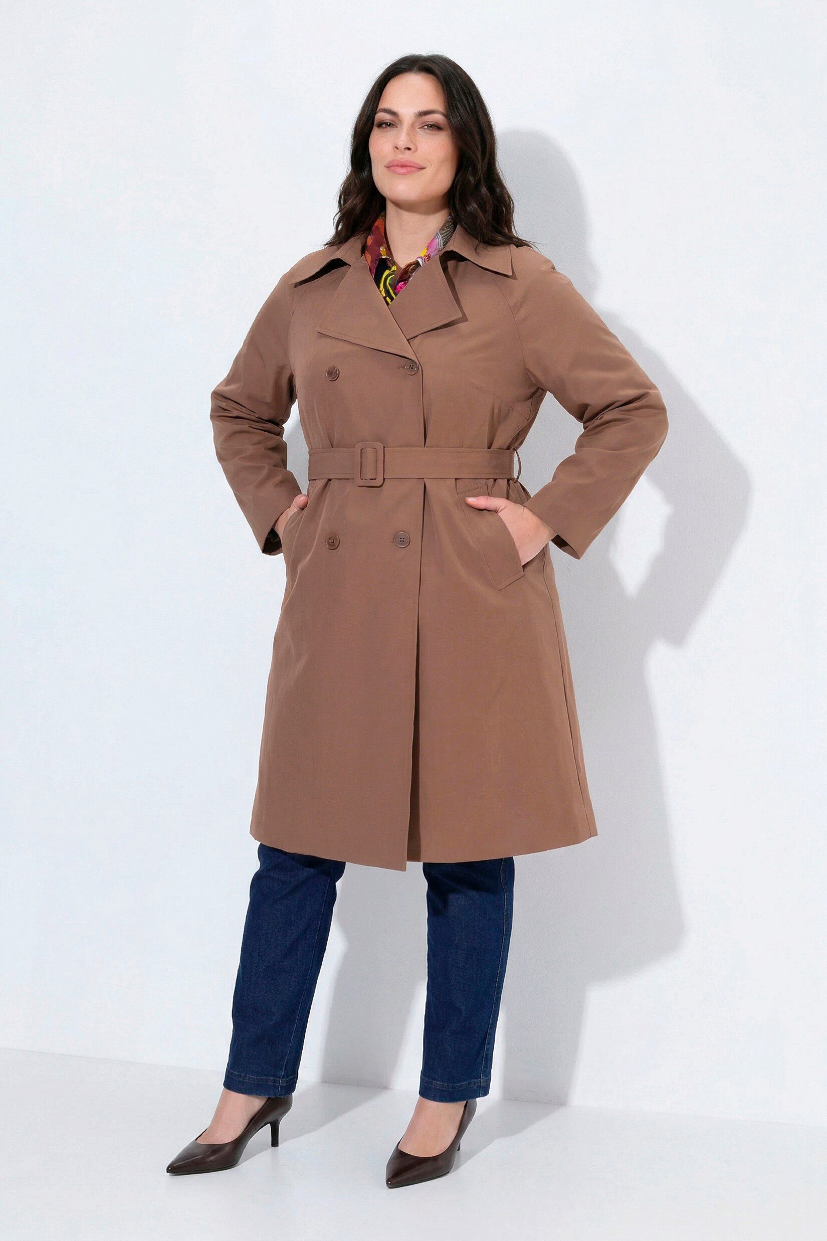 Wintermantel Trenchcoat Reverskragen doppelreihig