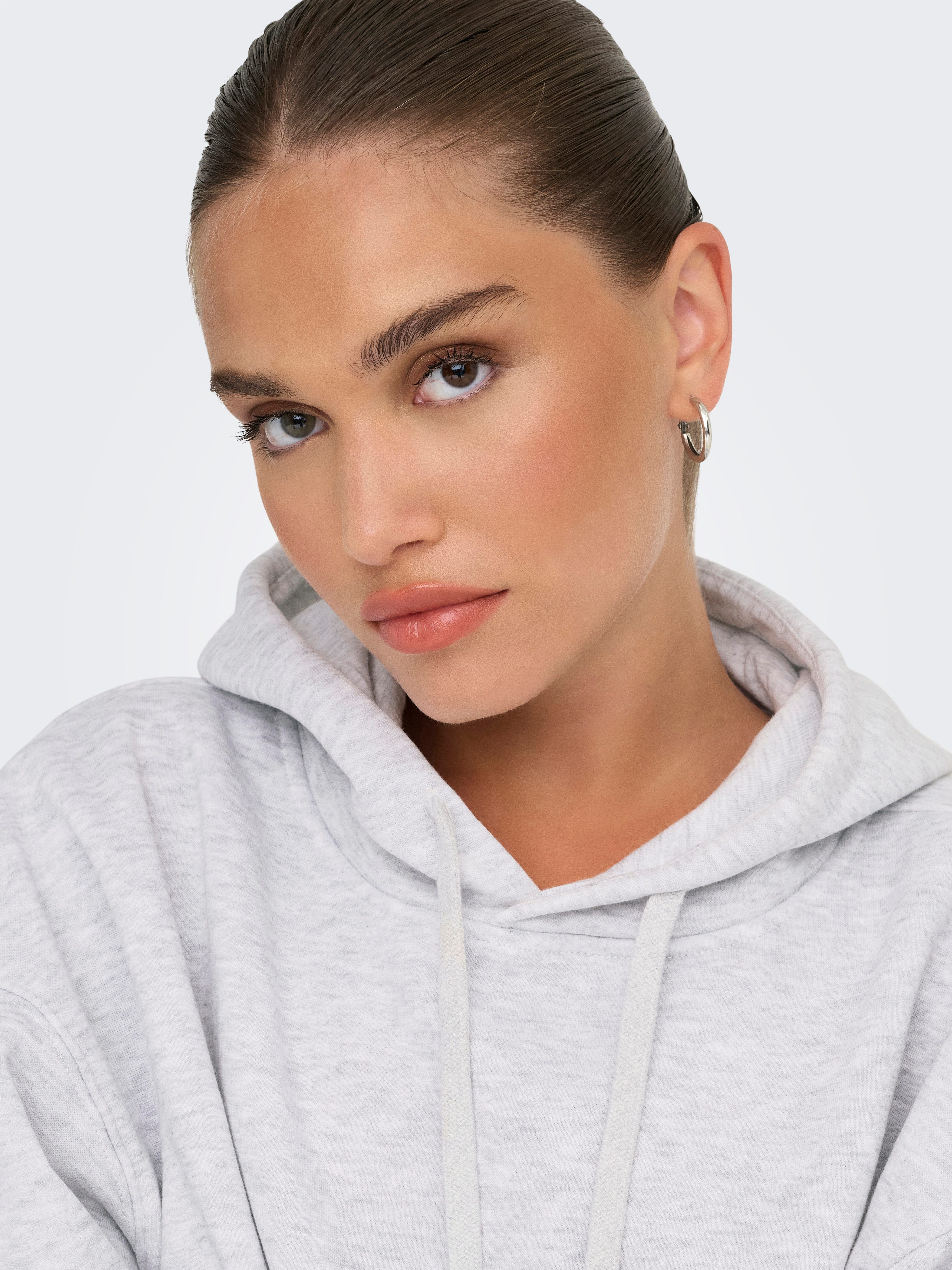 ONLY Kapuzensweatshirt ONLBEST L/S HOOD SWT NOOS Materialmix, regular fit