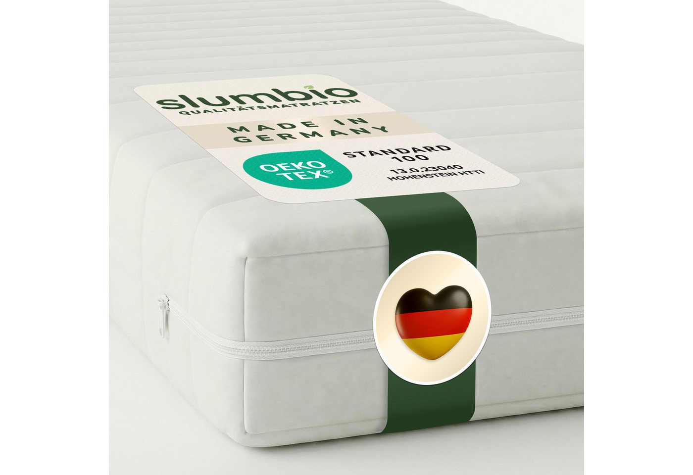Kaltschaummatratze 7-Zonen Wendematratze, slumbio, 12 cm hoch, abnehmbarer Bezug, Gästematratze