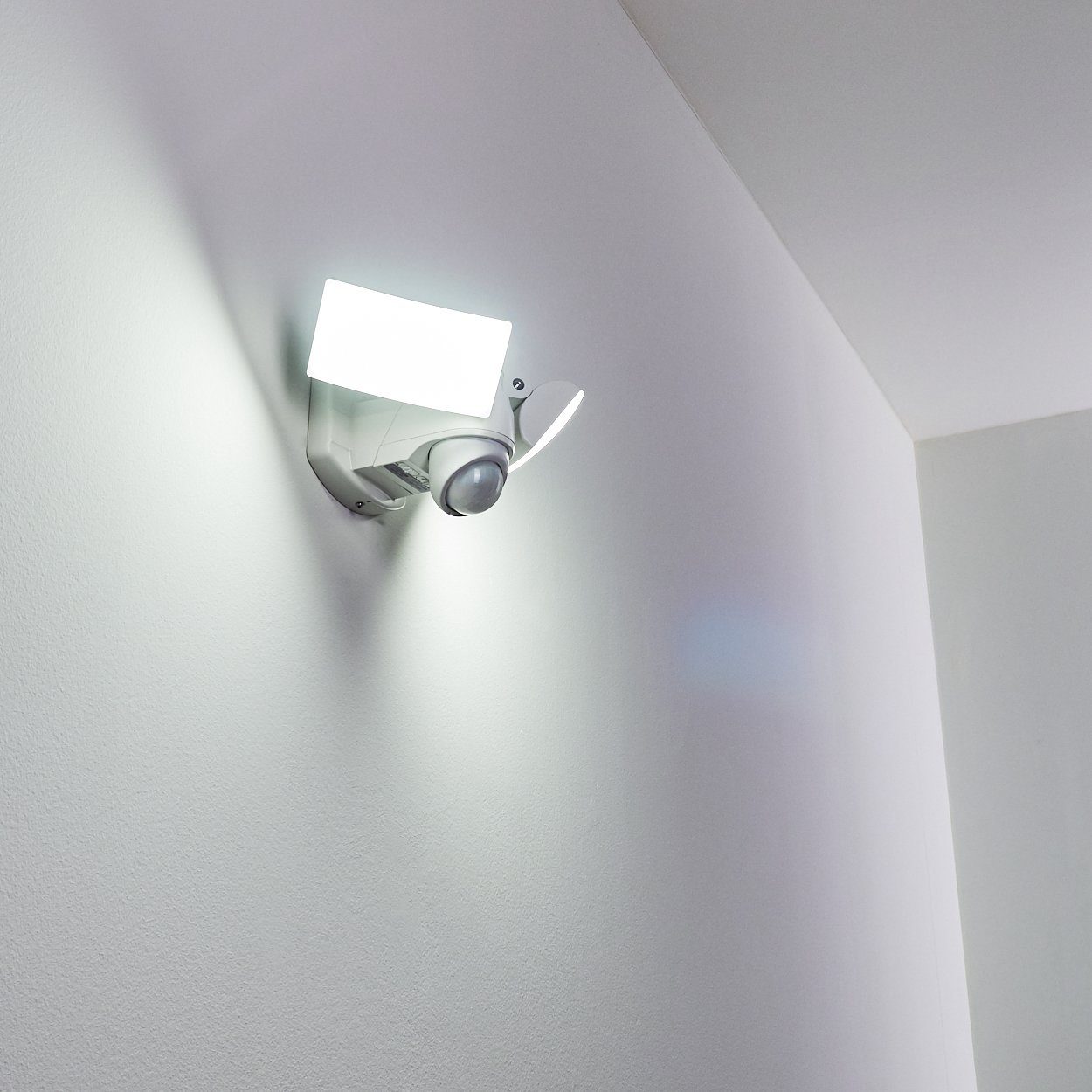 Wand Tür weiß LED Balkon Haus Lampe Sensor Aussen Außen-Wandleuchte Terrassen hofstein Hof