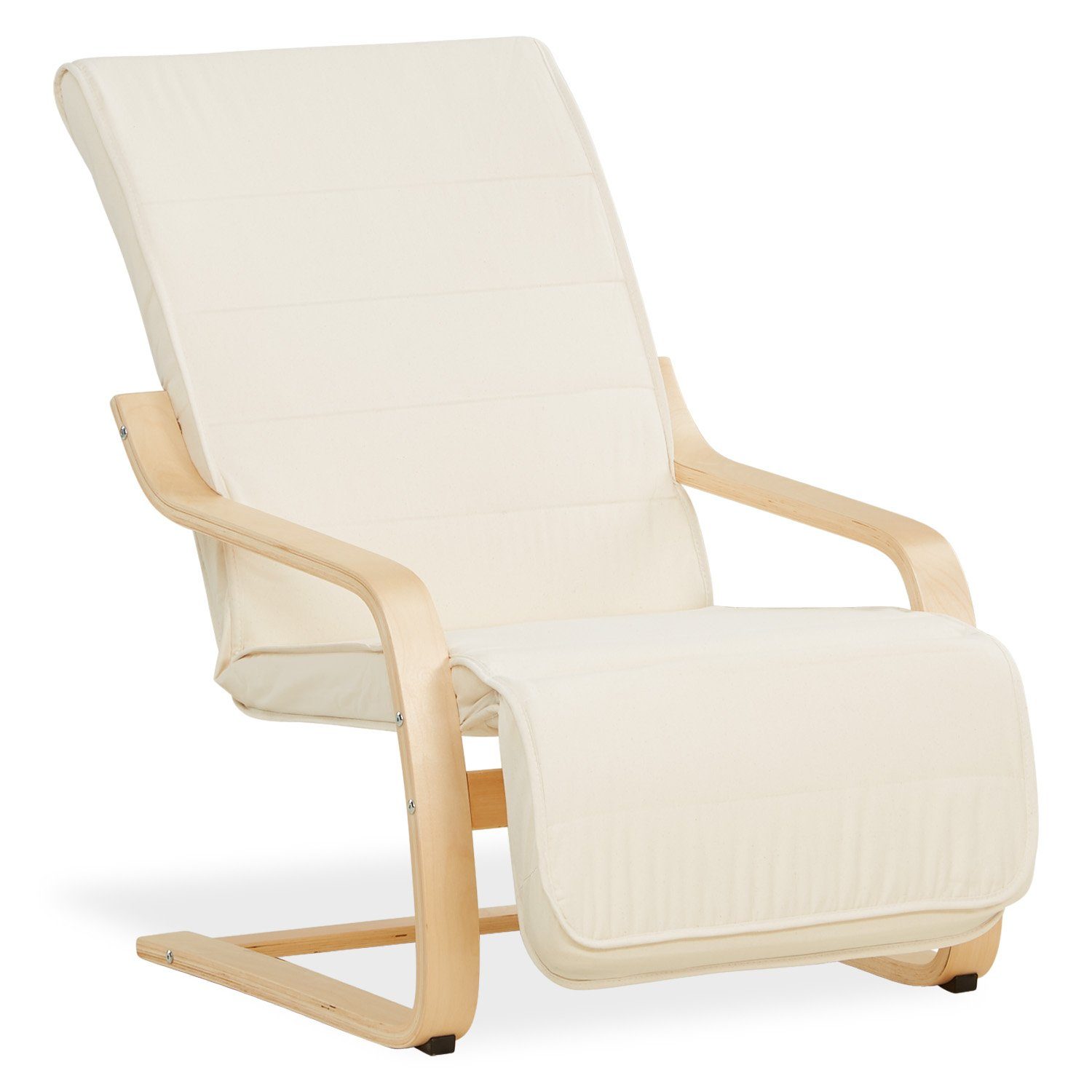 Fernsehsessel Natur Sessel abnehmbar, Fußteil Schaukelstuhl, Bezug verstellbar Relaxsessel Homestyle4u
