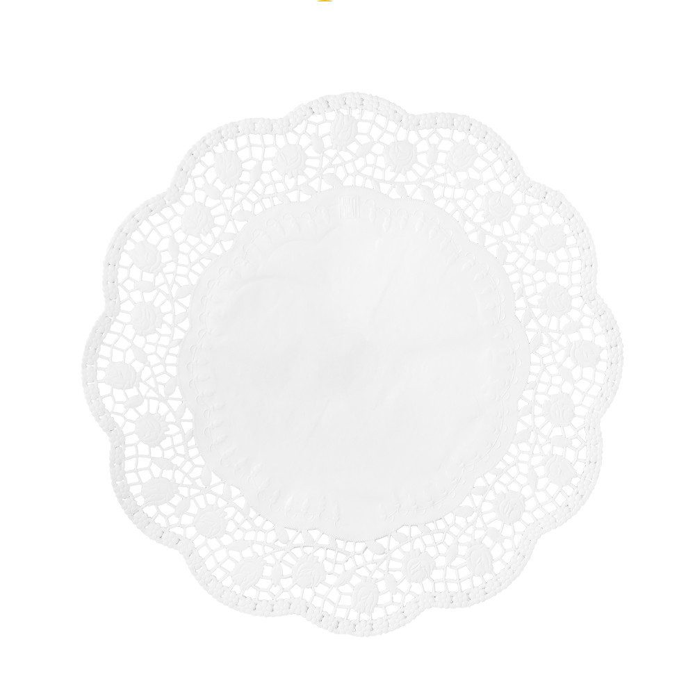 Demmler Dekomatte Tortenspitzen Meisterstücke Weiß - Ø 36cm - 100 Stück, zum Dekorieren oder als Unterlage für Torten - Made in Germany