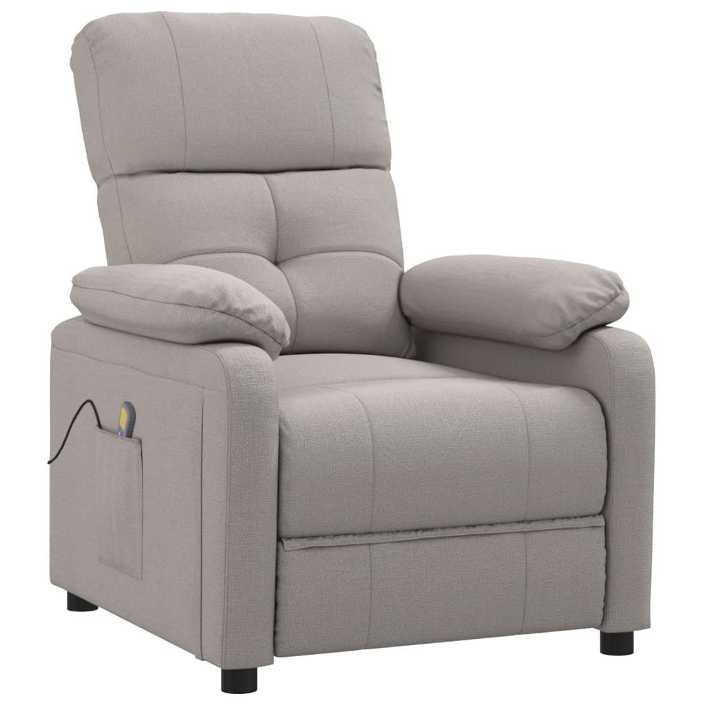 vidaXL Massagesessel Massagesessel Taupe Stoff (1-St)