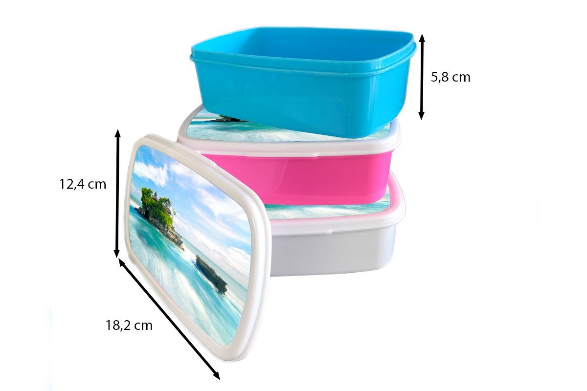 Brotdose, und Mädchen Meer (2-tlg), Kinder Jungs Kunststoff, für und Erwachsene, MuchoWow Lunchbox Insel Indonesien, für weiß - - Brotbox
