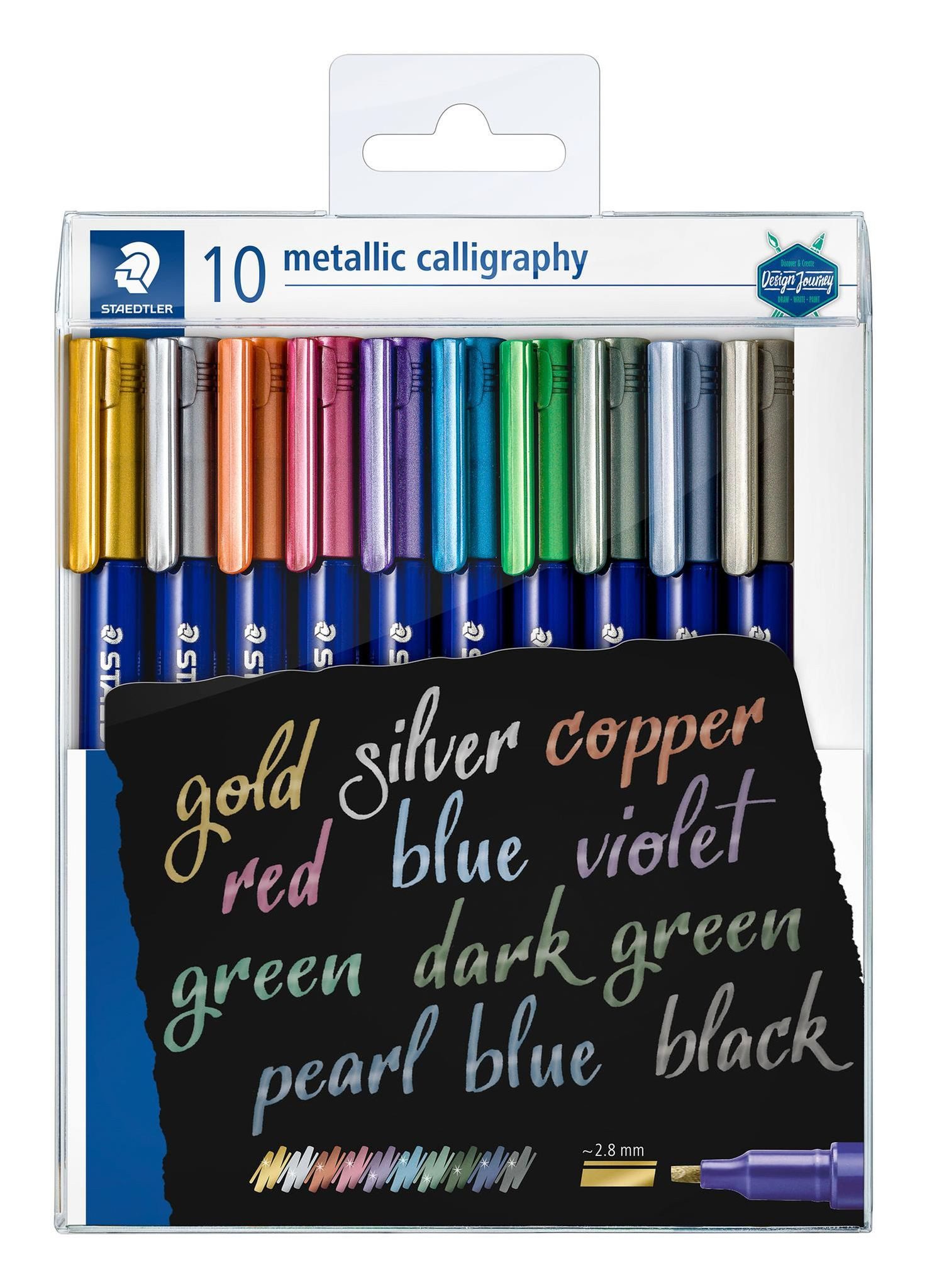STAEDTLER Malstift Staedtler Marker metal.calligraphy 10 ST Etui