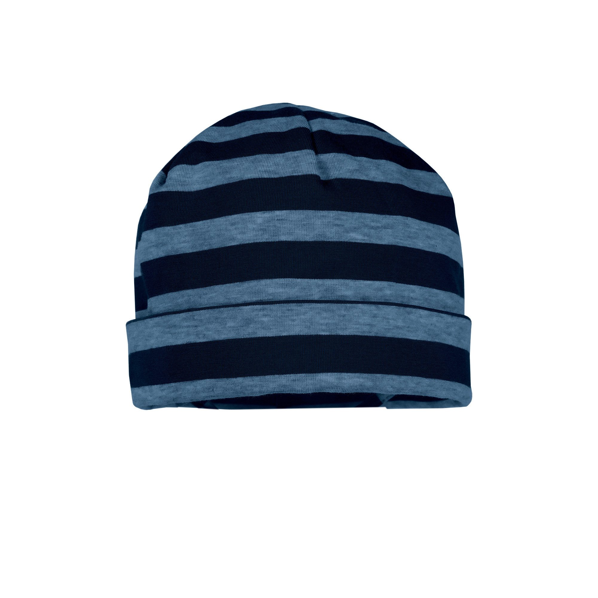 MAXIMO Jerseymütze GOTS MINI-Mütze, Jersey Umschlagrand, UV 50 (1-St) Baumwolljersey