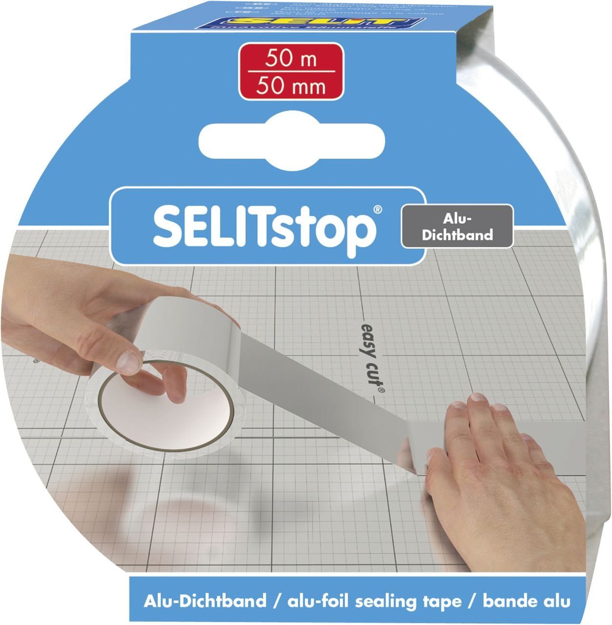 Selit Trittschalldämmplatte Selitstop Alu Dichtband Rolle - 50 Meter