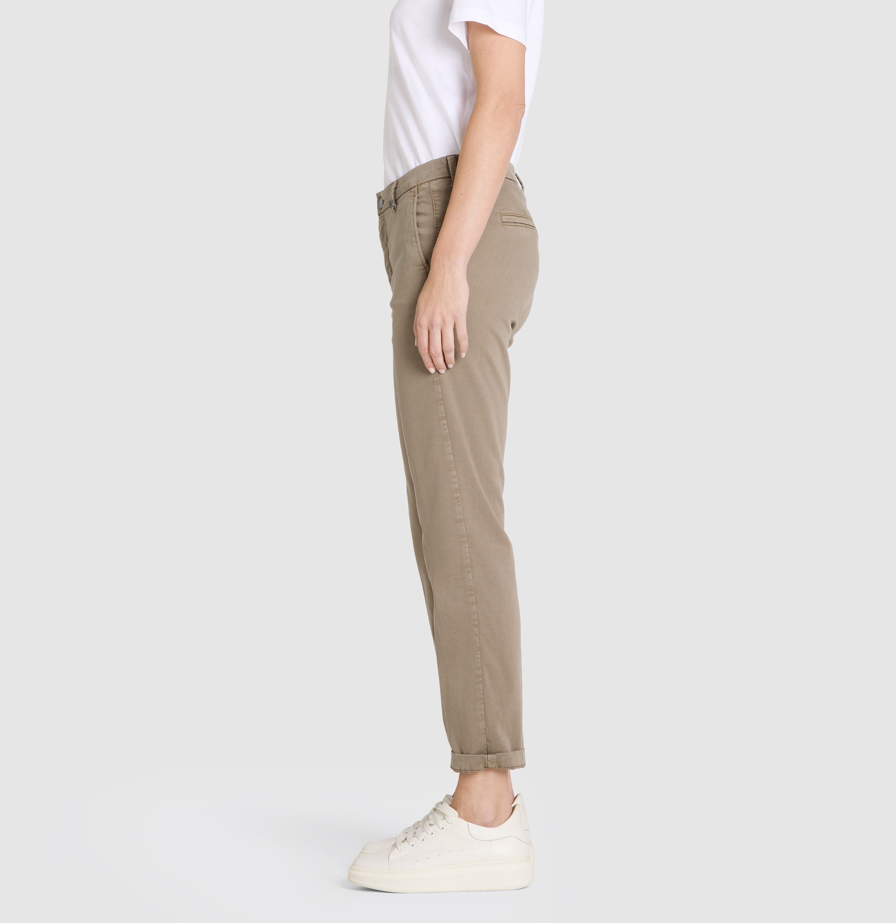 MAC Chinohose CHINO turn up mit dezentem Glanz, elegant und sportiv zugleich