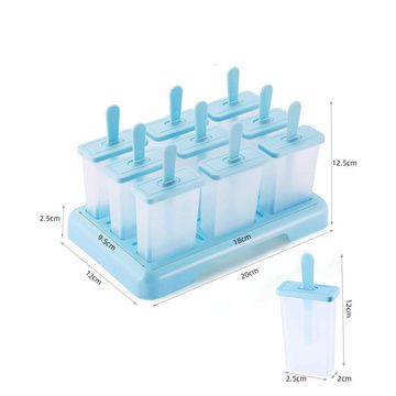 Lubgitsr Eisform Eisformen aus Silikon Eis am Stiel Formen,Blau