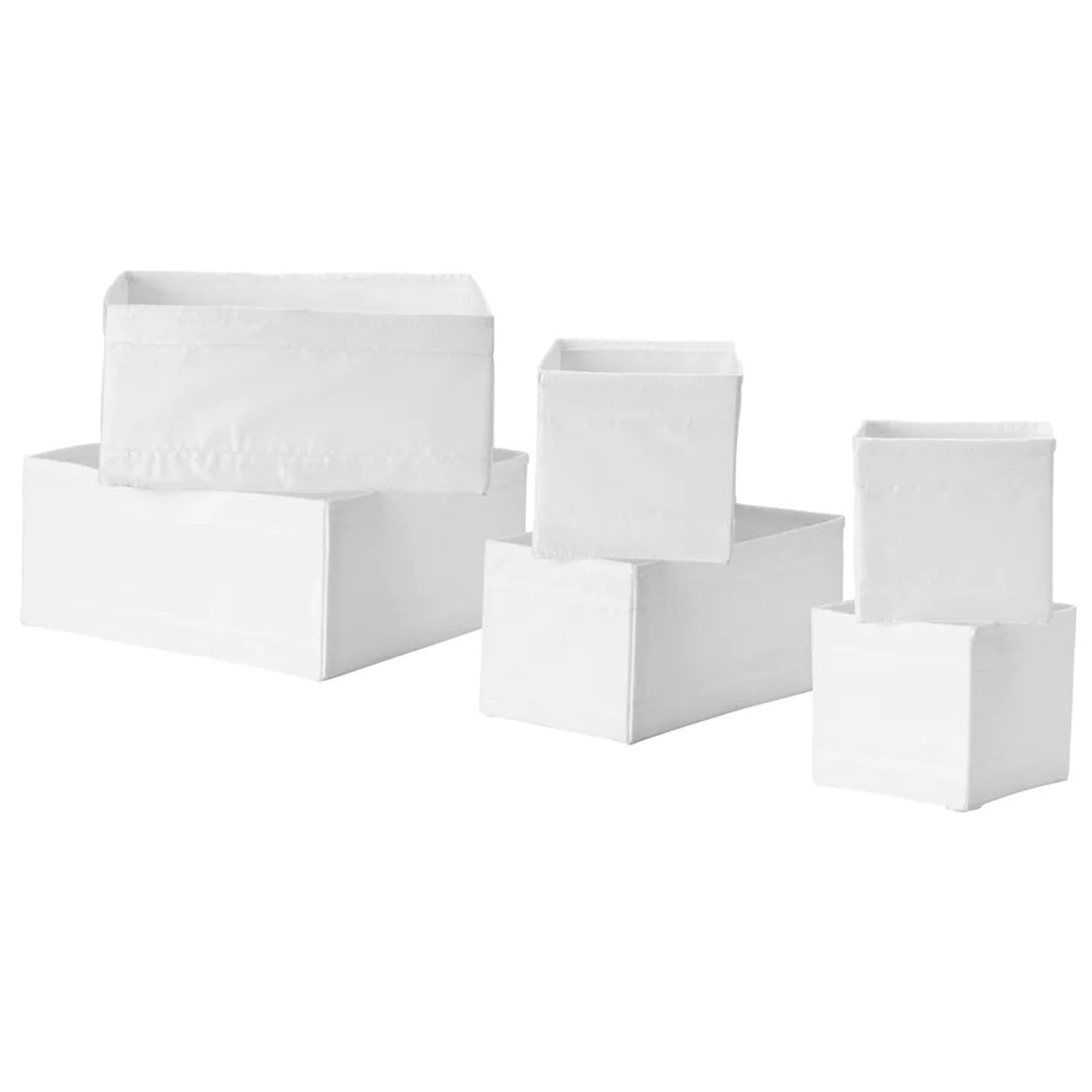 IKEA Aufbewahrungsbox SKUBB Aufbewahrungsboxen-Set, 6-teilig, weiß (6 St)