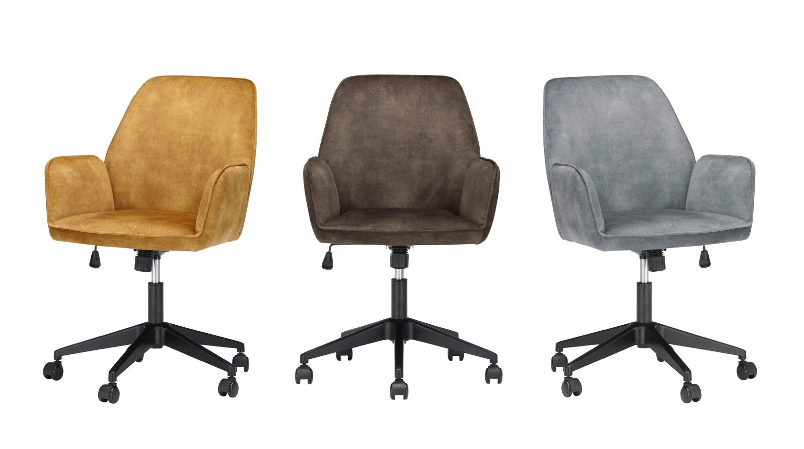 MCA furniture Bürostuhl Ottawa-O (Polsterstuhl, in 3 Farben), Clubsessel, bis 120 Kg Curry