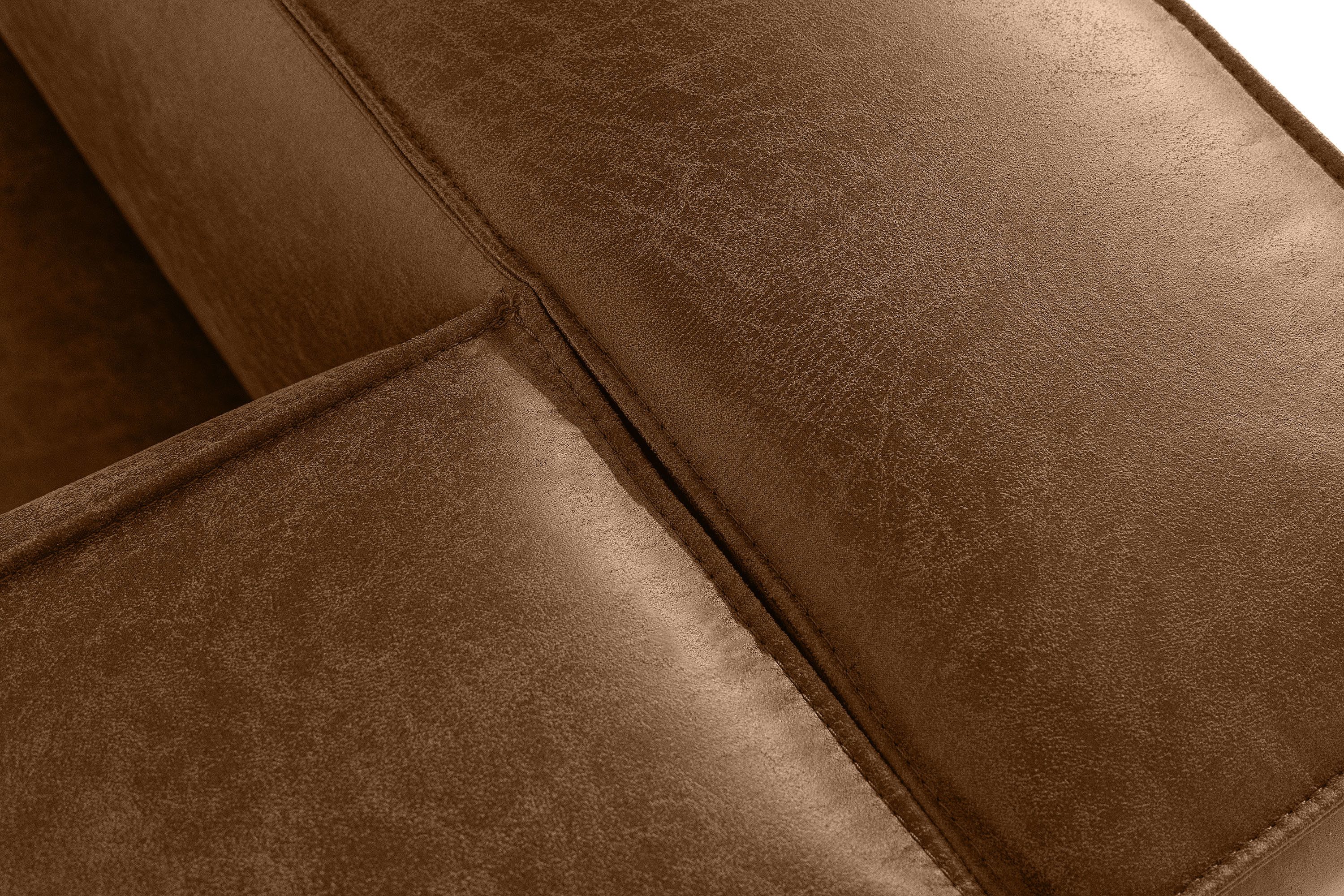 KONSIMO® Ecksofa FEROX Eckcouch, Loft-Stil, hergestellt in der EU, Rechts Ecksofa, Hochwertige Wellenfedern, mit Lendenkissen, handgefertigt