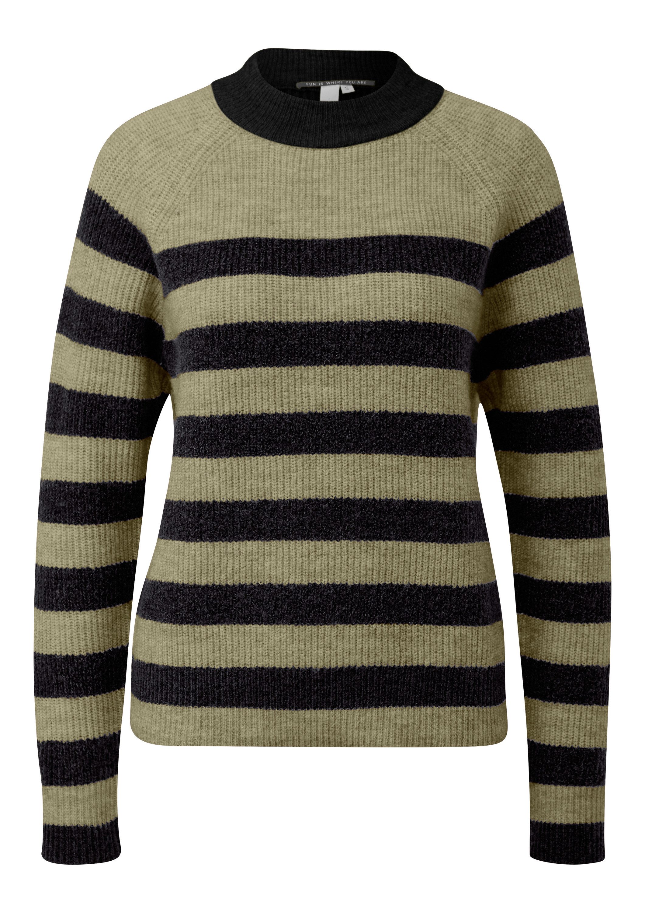 QS Longpullover Strickpullover Melierter Pullover günstig online kaufen