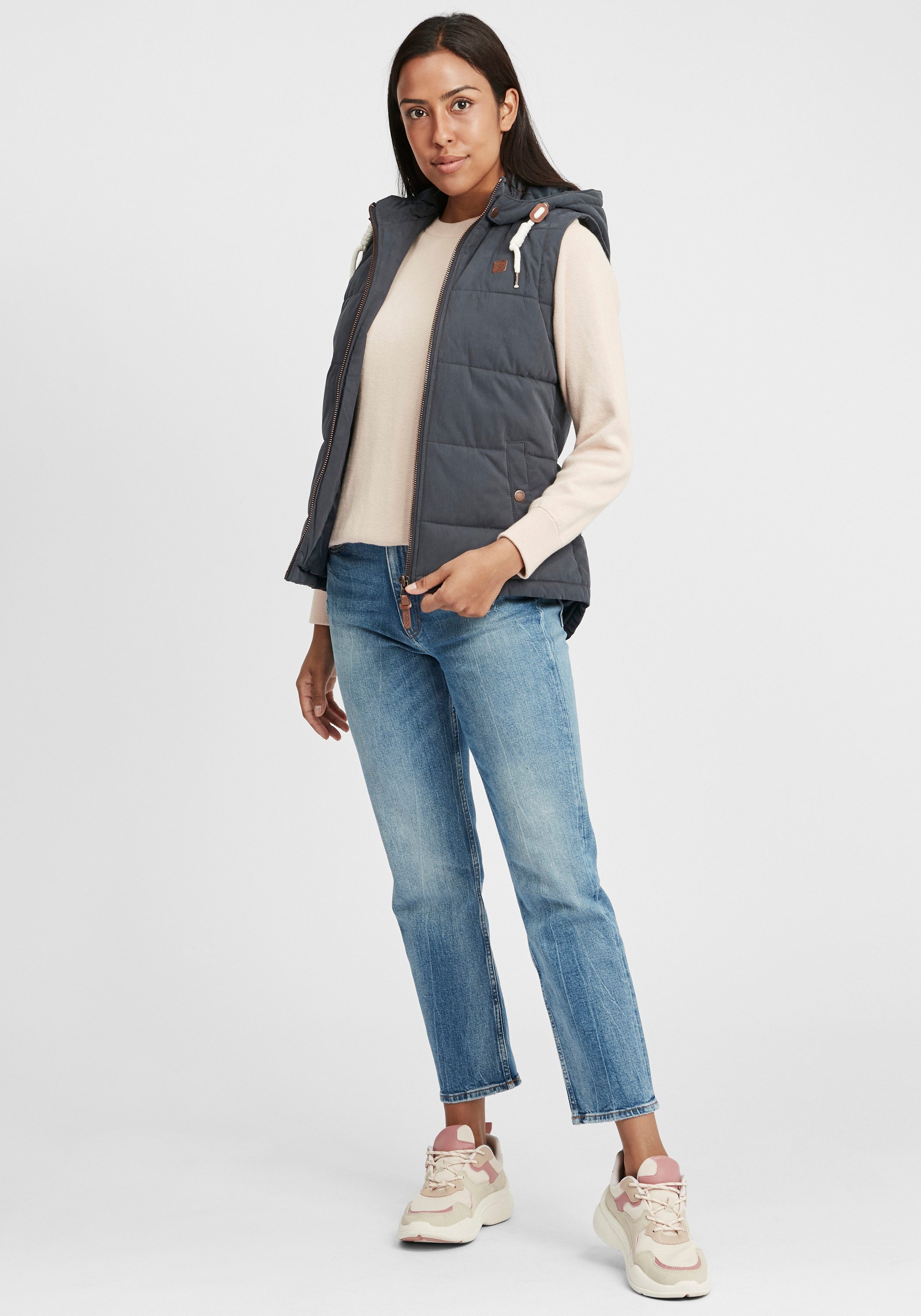 OXMO Steppweste OXLew Weste mit abnehmbarer Kapuze günstig online kaufen