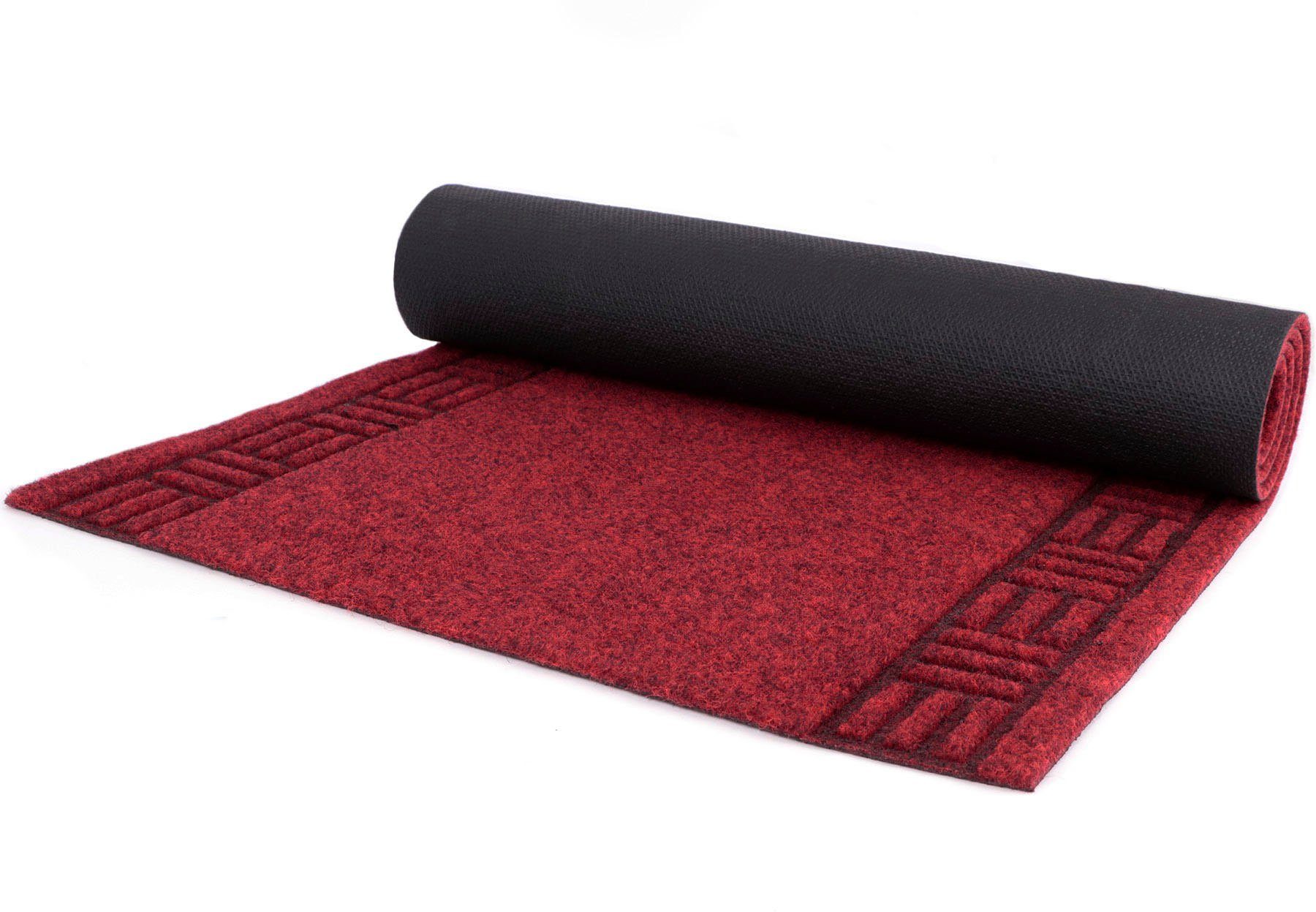 Primaflor-Ideen in Textil Läufer Schmutzfangläufer PRIMAVERA, Made in Belgium, rechteckig, Höhe: 8 mm, Schmutzfangmatte, meliert, mit Bordüre, strapazierfähig, waschbar