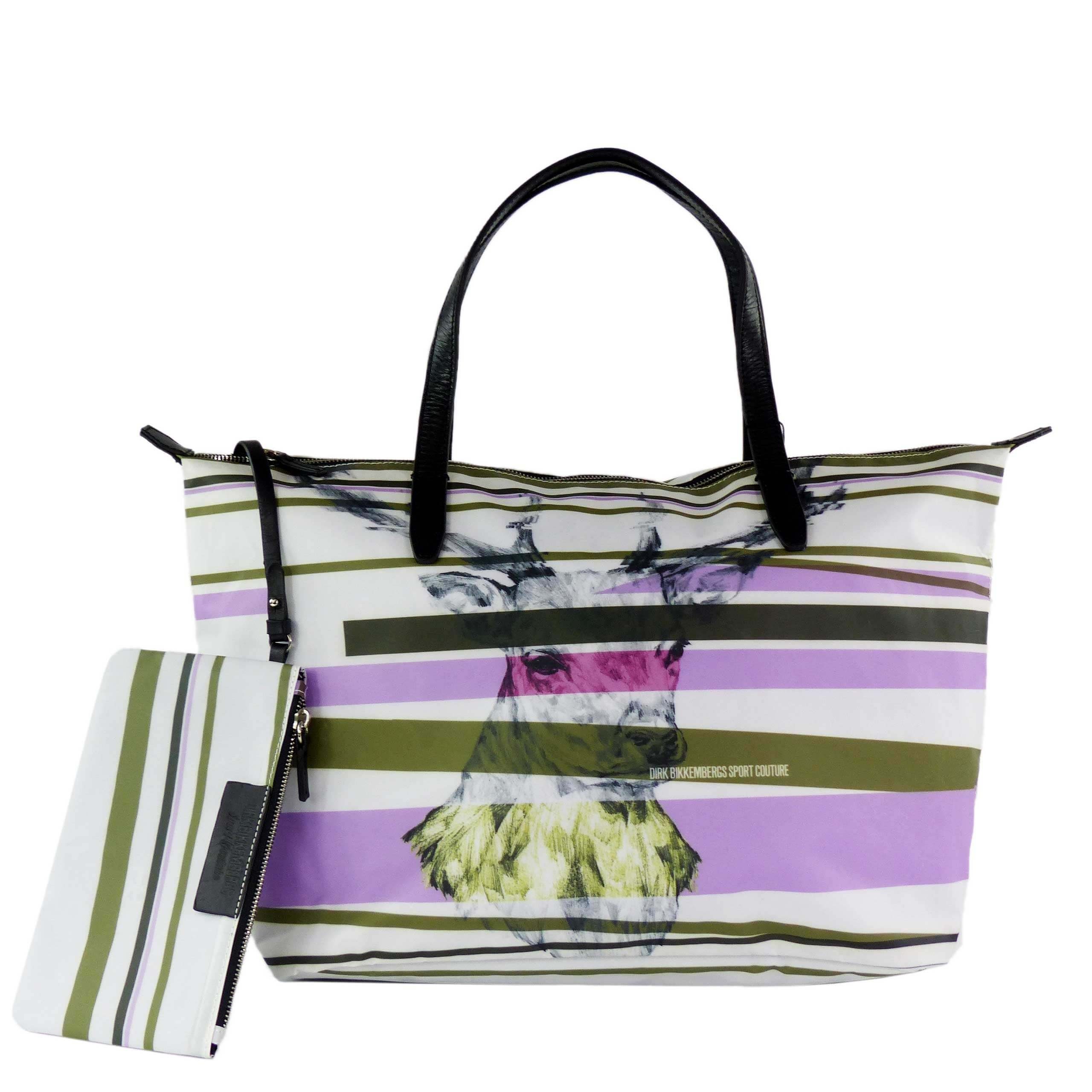 Bikkembergs Shopper Sport Couture Ice Shopper with Zip Stripes Deer