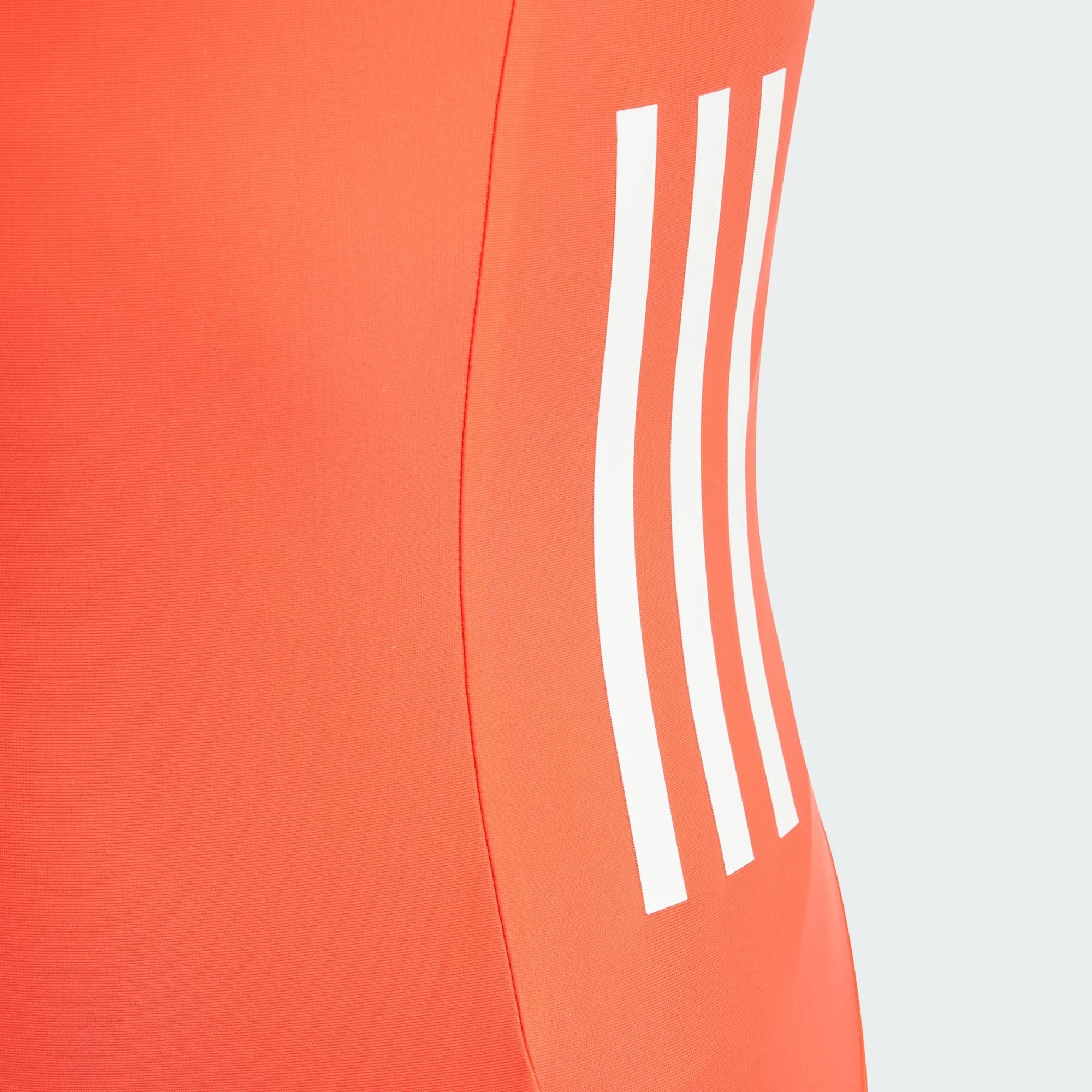 Performance adidas Red CUT 3-STREIFEN BADEANZUG / Badeanzug White Bright