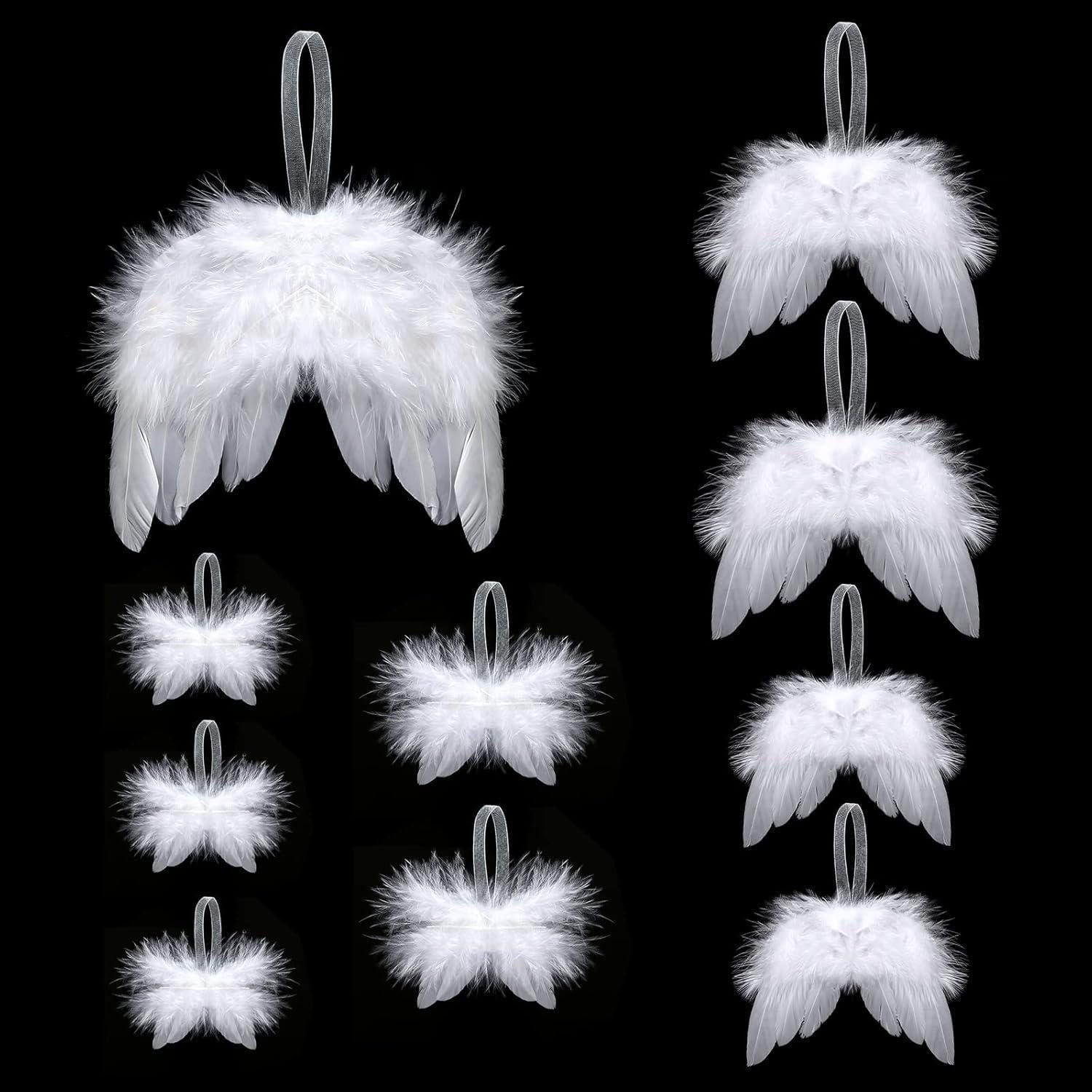 LuxusKollektion Christbaumschmuck Christbaumschmuck Engel 10er Set Weiß