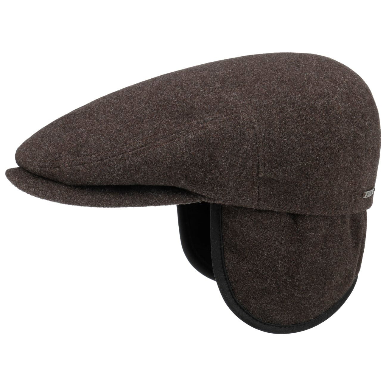 Stetson Flat Cap (1-St) Ohrenschutz mit Schirm, Made in the EU