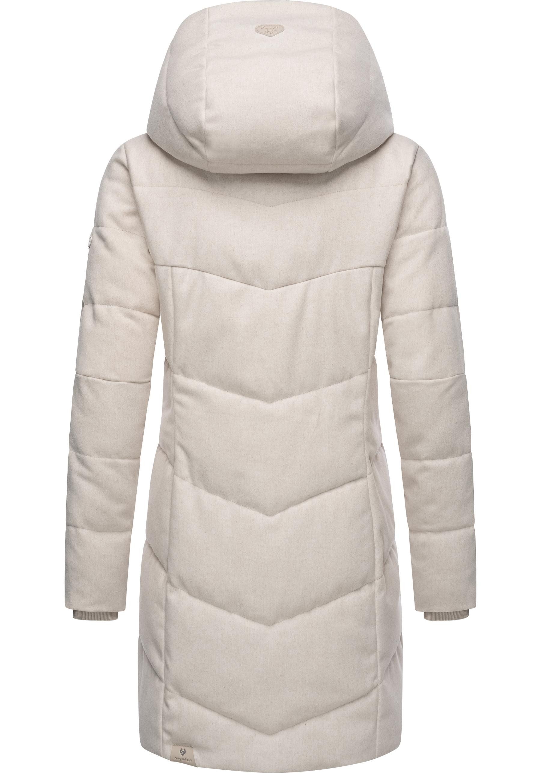 Ragwear Wintermantel Pavla Coat stylischer Damen Steppmantel in Woll-Optik