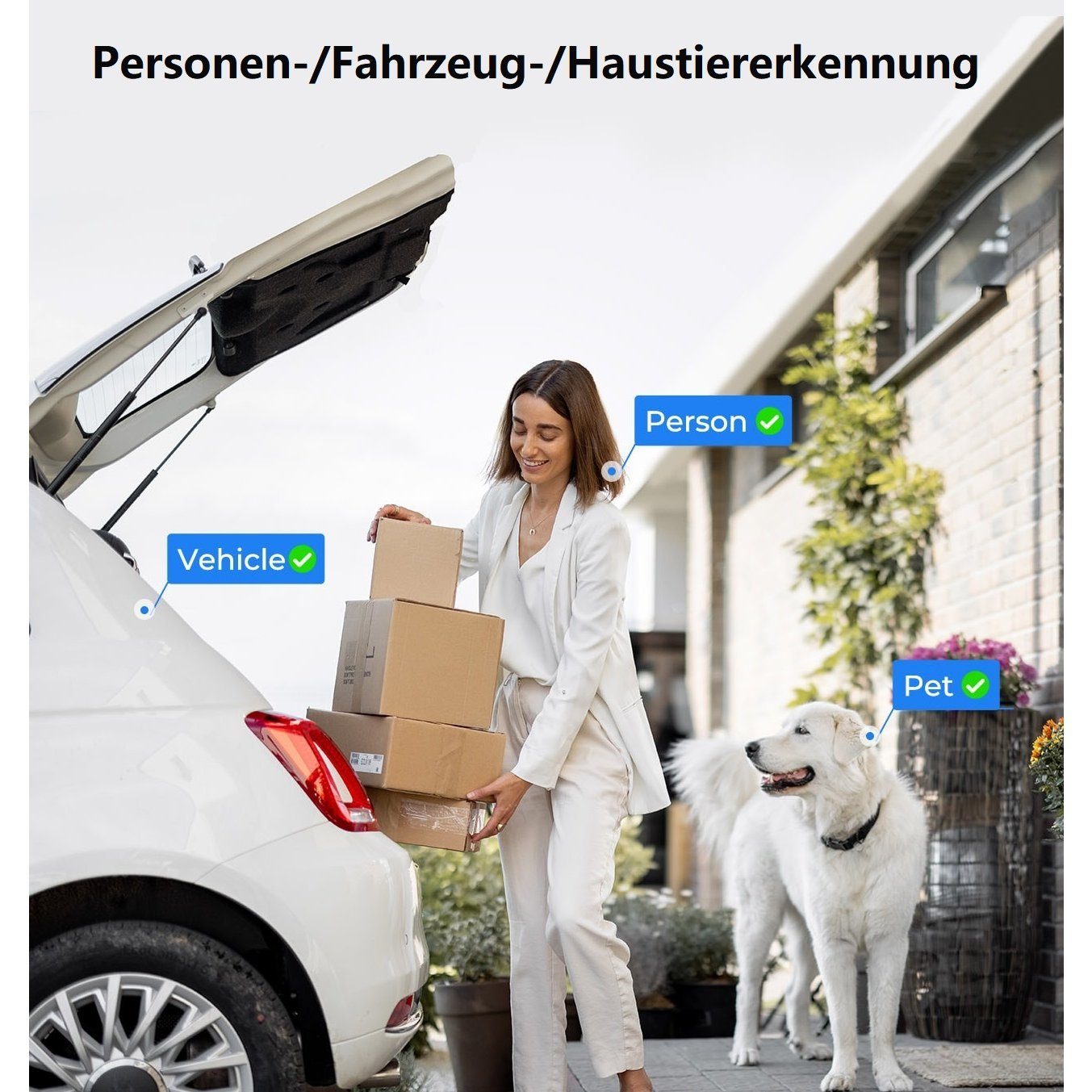 Reolink Überwachungskamera 811A 8MP PoE (Außenbereich, Human-/Autoerkennung, Farbige Nachtsicht, 4K, 2-Wege-Audio, 5X Zoom) – Bild 5 von 5