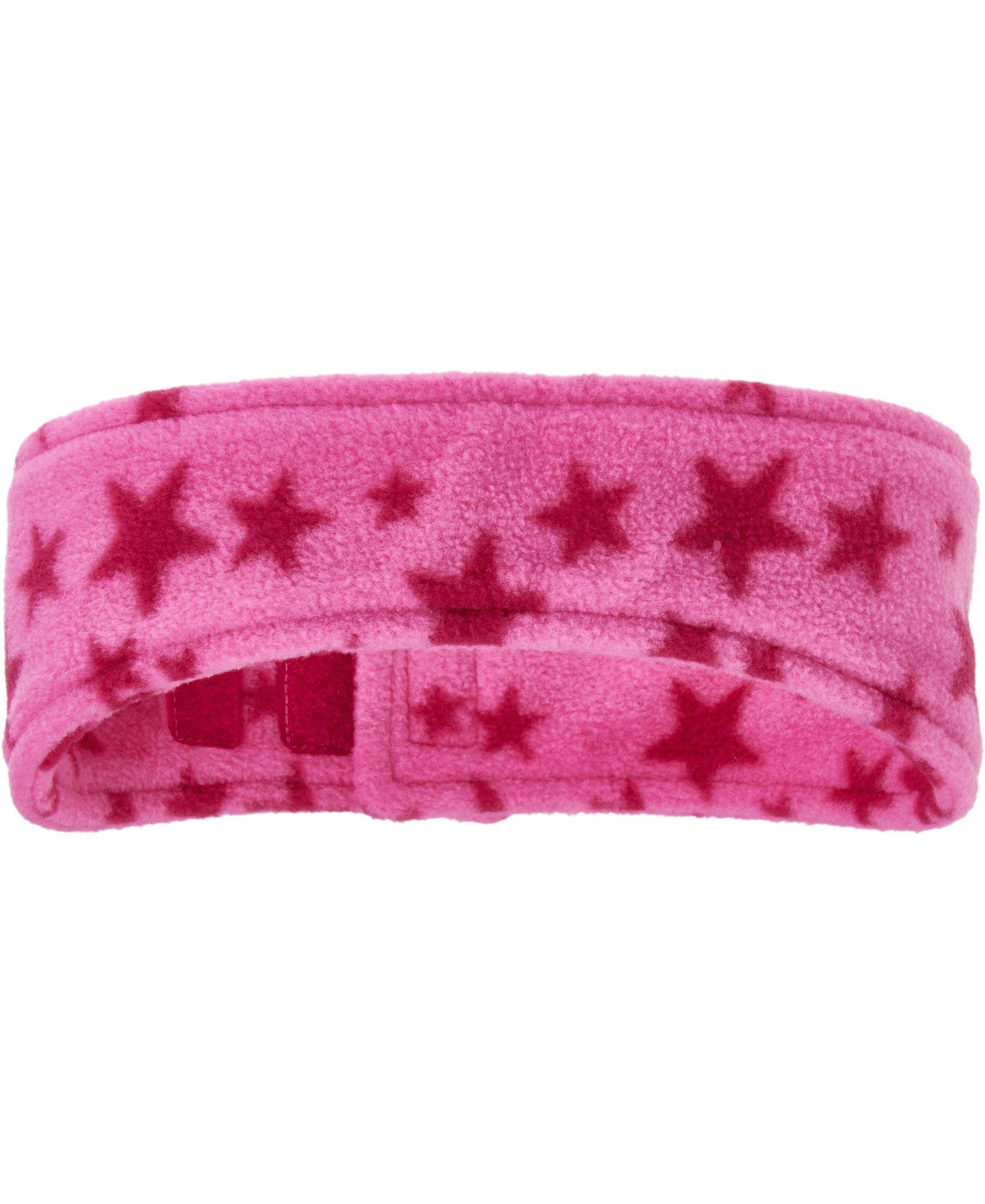 Playshoes Schlupfmütze Fleece-Stirnband Sterne pink