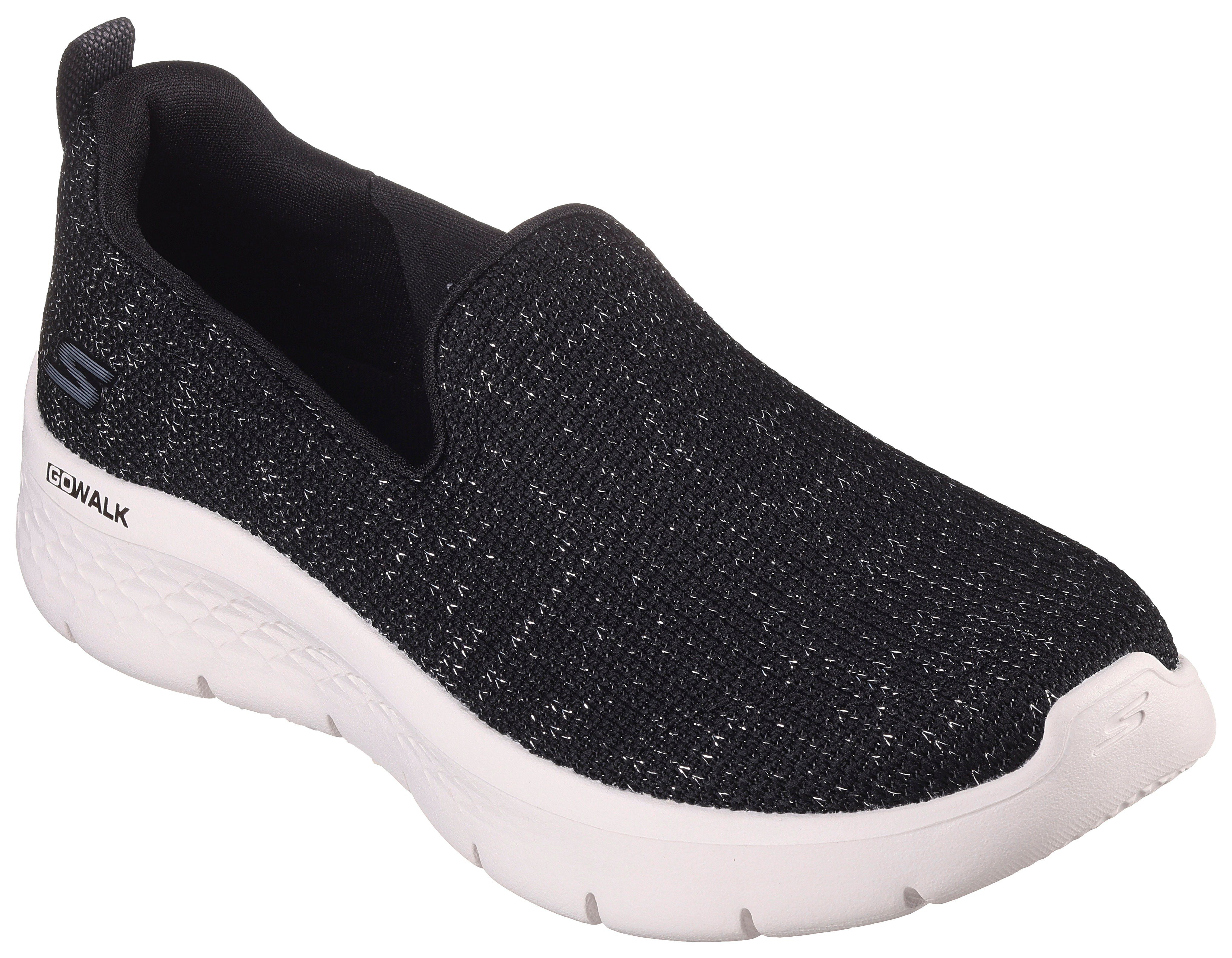 Skechers GO WALK FLEX- Slip-On Sneaker Schlupfschuh, Slipper, Freizeitschuh mit Logo an der Ferse