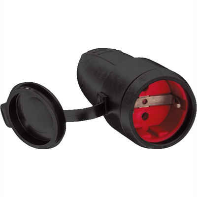 Bachmann Gummikupplung schwarz Stromadapter, 0 cm, Gummi-Kupplung, schwarz mit Deckel IP44